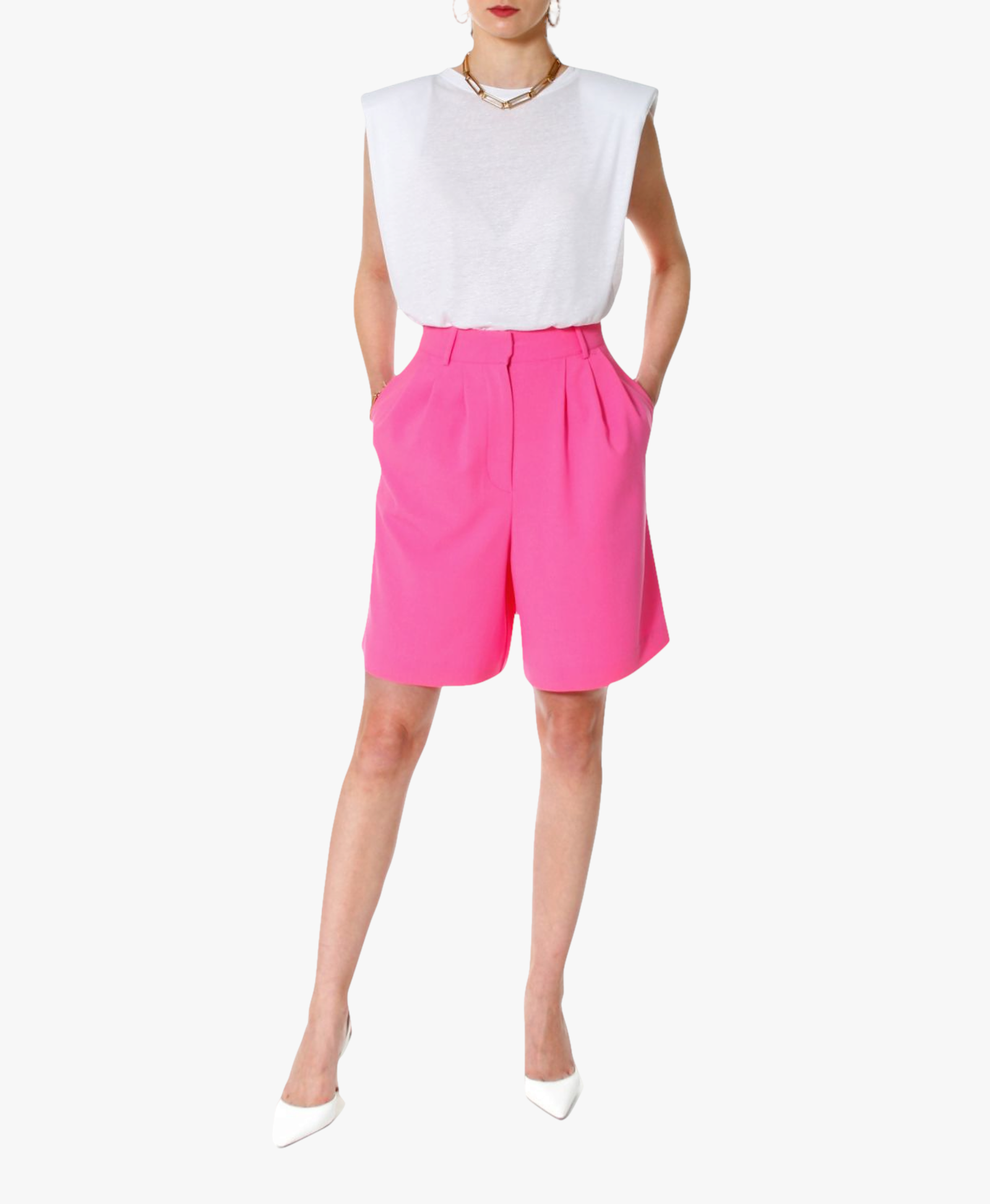 Shorts Billie Pink Carnation made by HALEWSKI