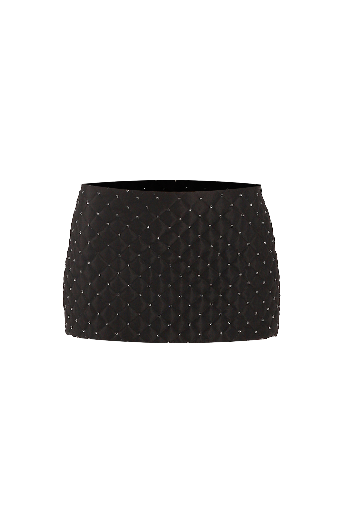 Shop Compte Spain Black Crystal Quilted Skirt