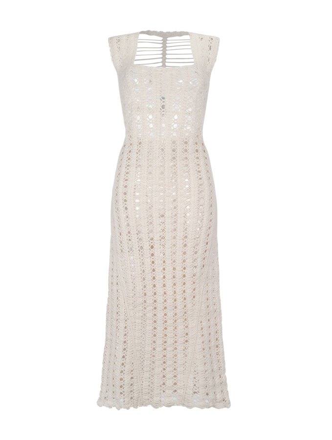 Peregrina Espina Dorsal Dress Off White