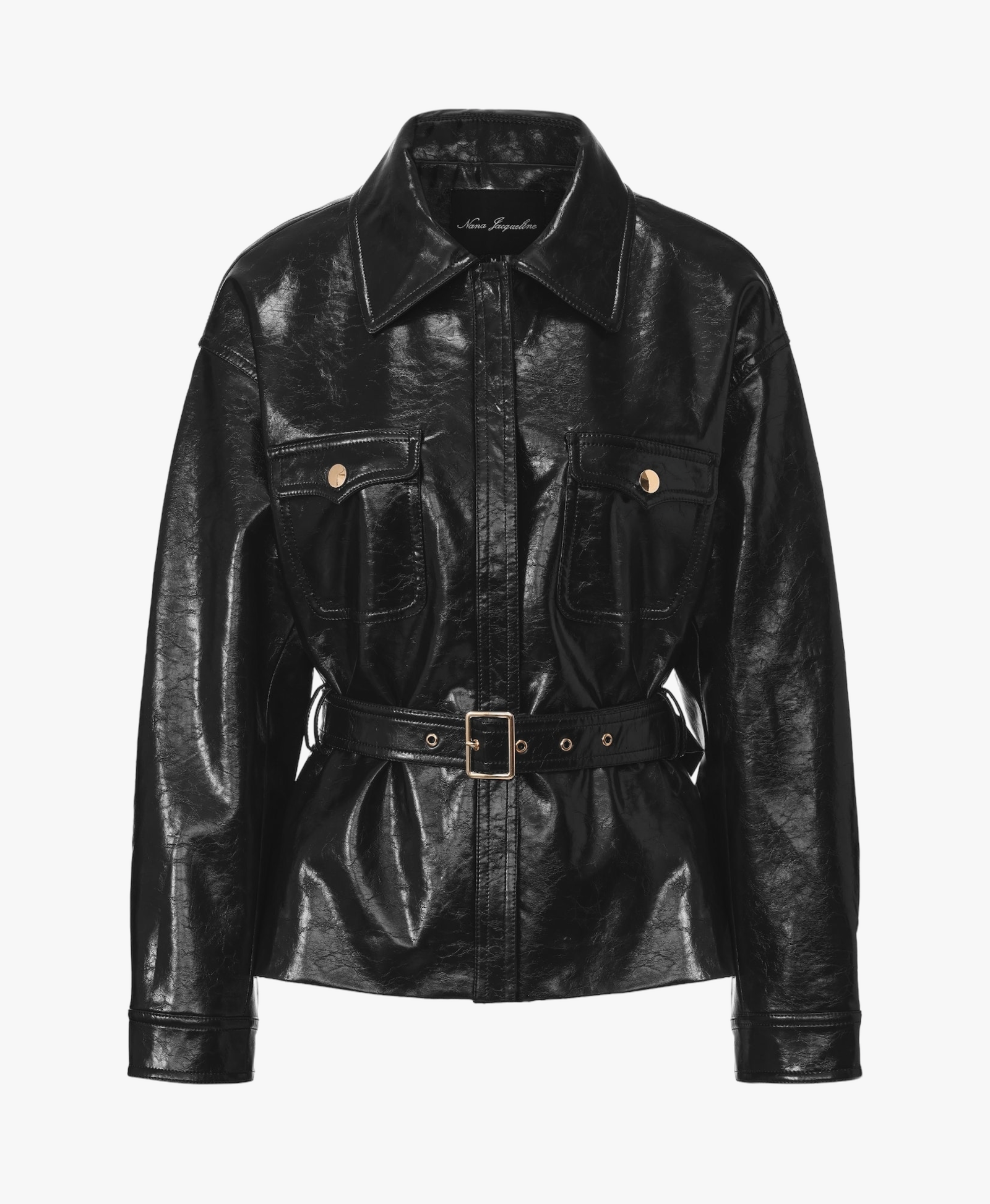 Isabella Vegan Leather Jacket (Black) made by Nana Jacqueline
