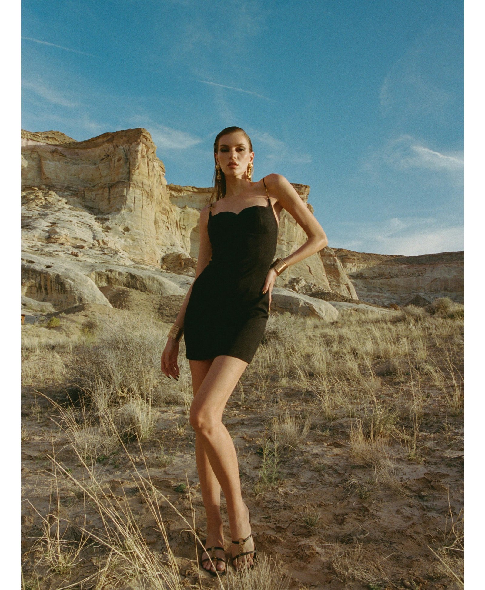 Sabrina Mini Dress in Black made by Nana Jacqueline