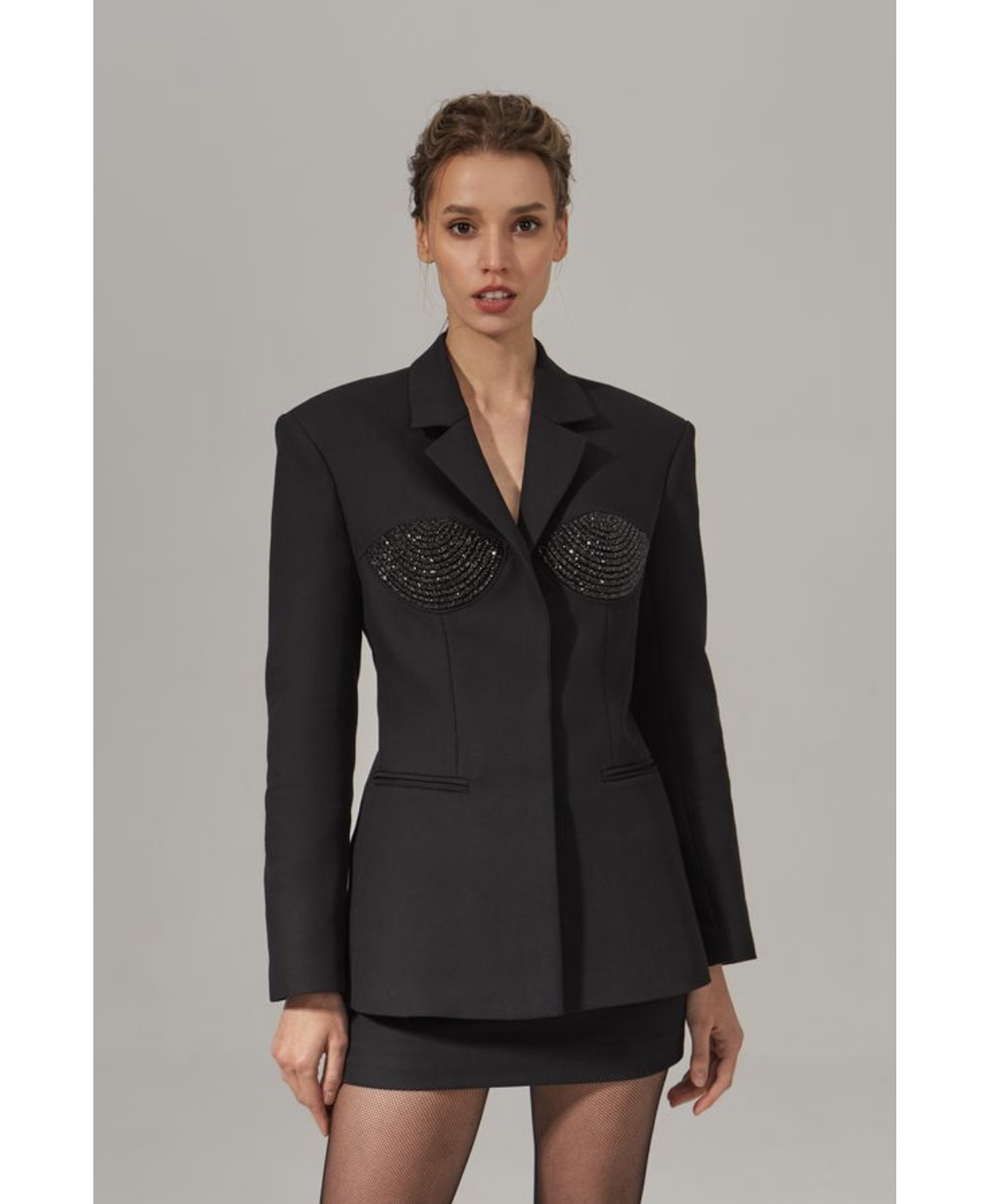 TAILORED SPIRAL BLAZER in Black made by NUÉ
