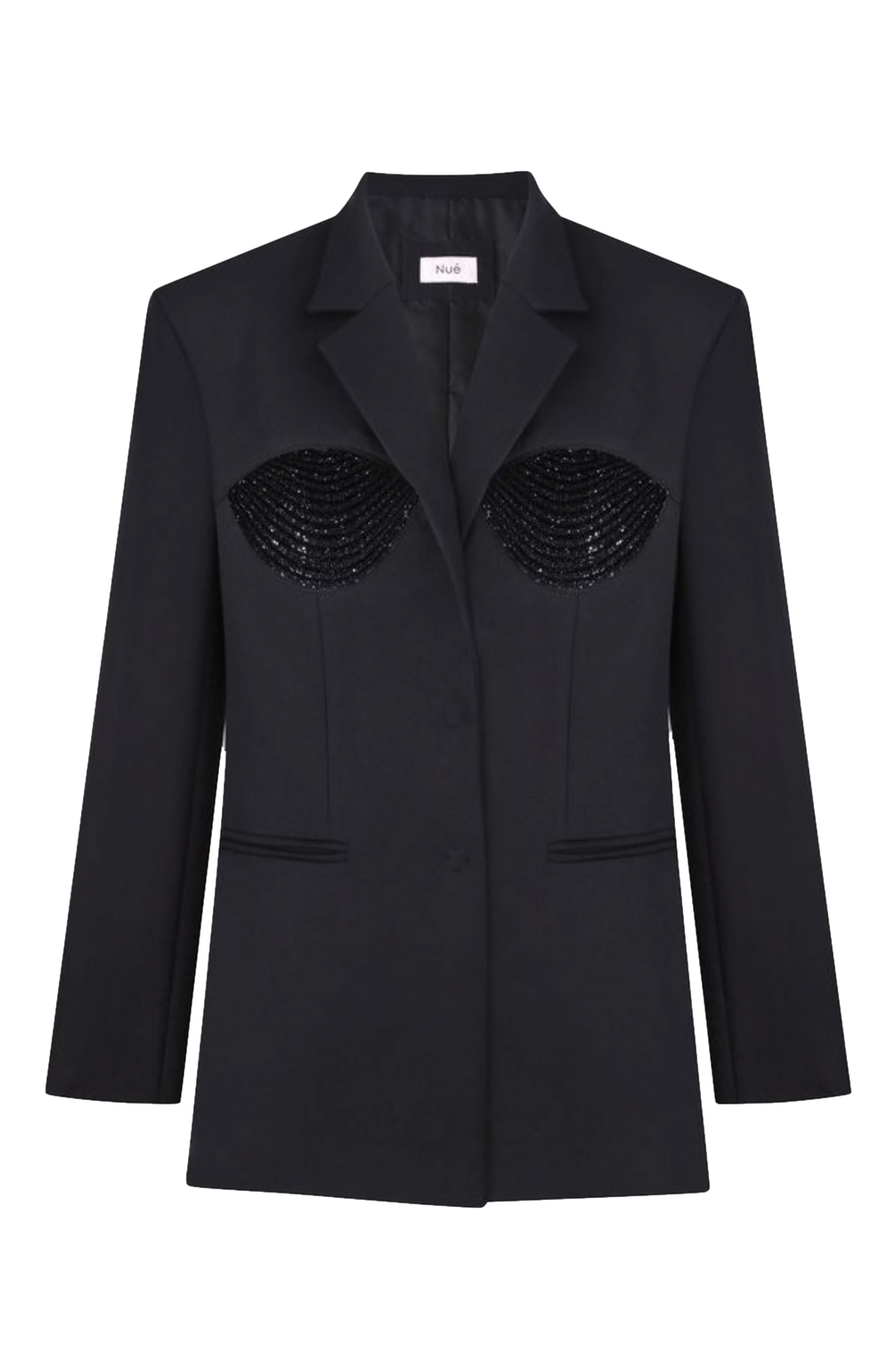 Nué Tailored Spiral Blazer In Black