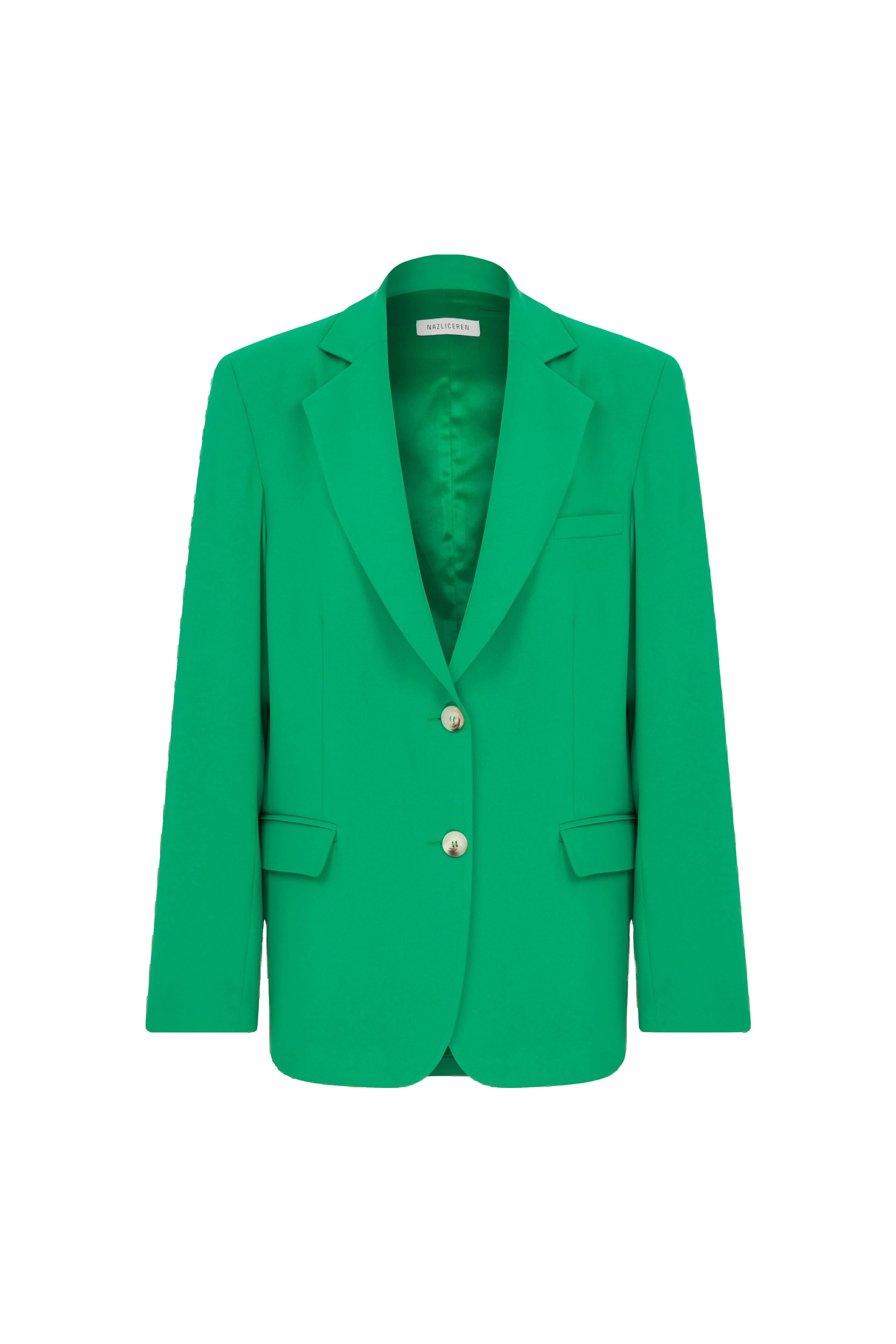 Nazli Ceren Boxy Blazer In Vert De Noel In Green