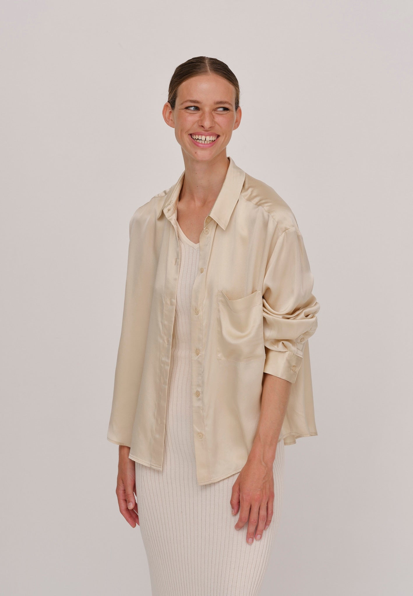 Shop Herskind River Shirt In Beige