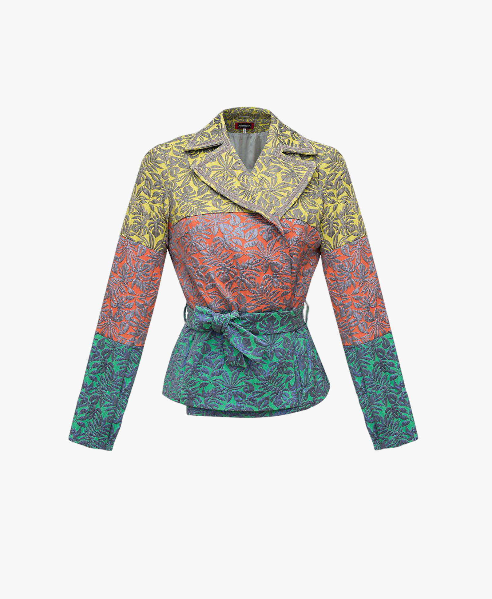 Patchwork Multicolor Jacquard Jacket made by ANDREEVA