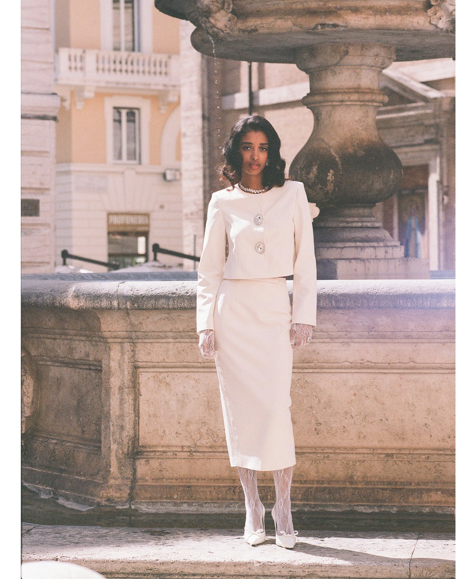 Claira Skirt (Off White) made by Nana Jacqueline