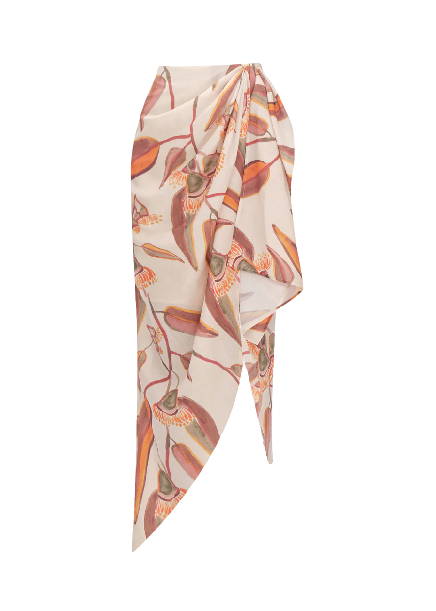 Shop Andrea Iyamah Halima Eucalyptus Wrap Skirt
