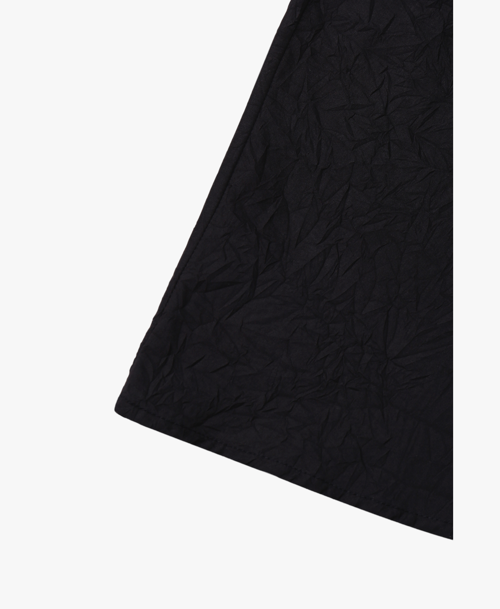 BLACK TEXTURED DRAPED MINI DRESS made by YIBRI