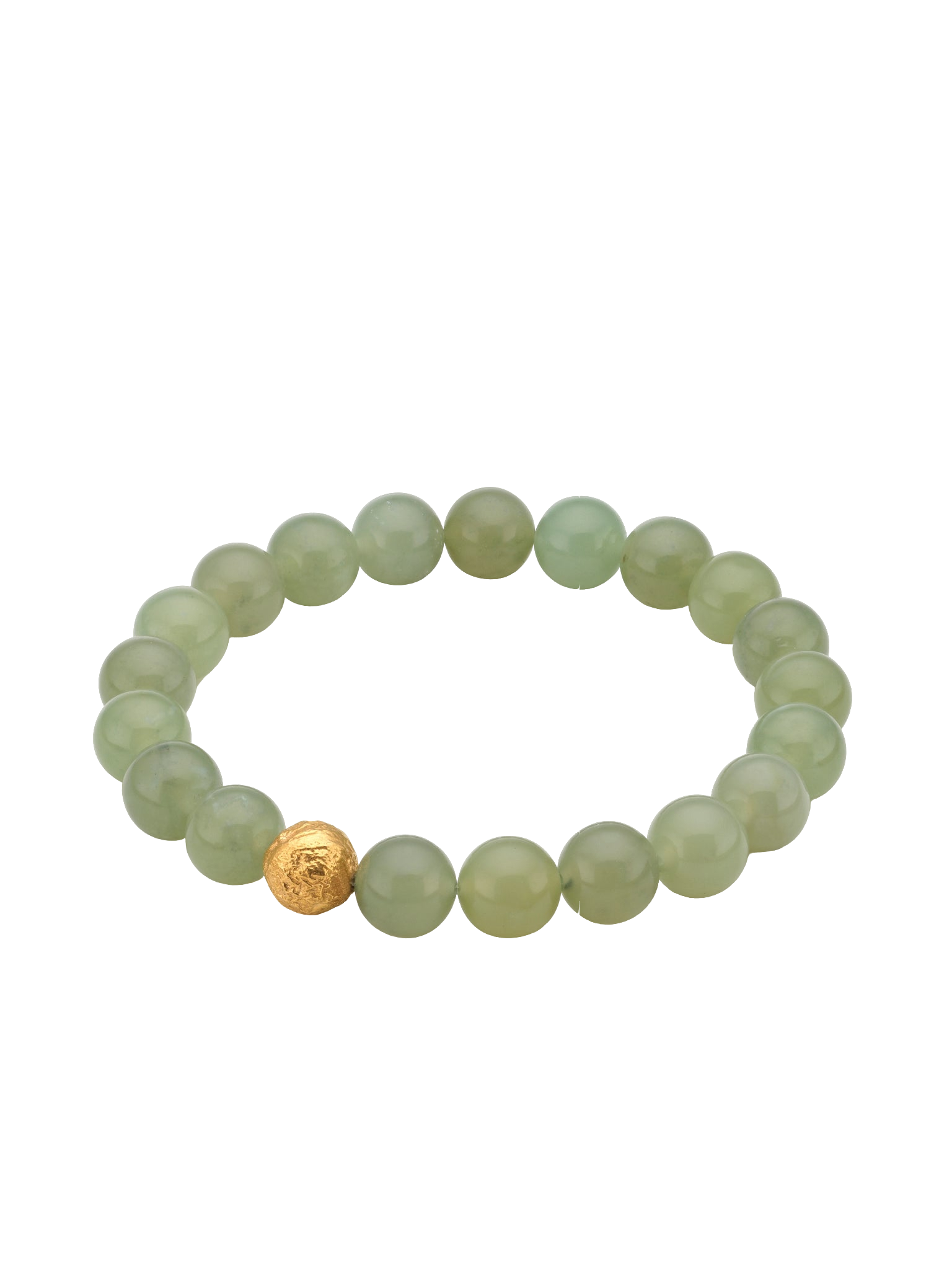 Shop Eva Remenyi Jade Forest Green Bracelet In Gold