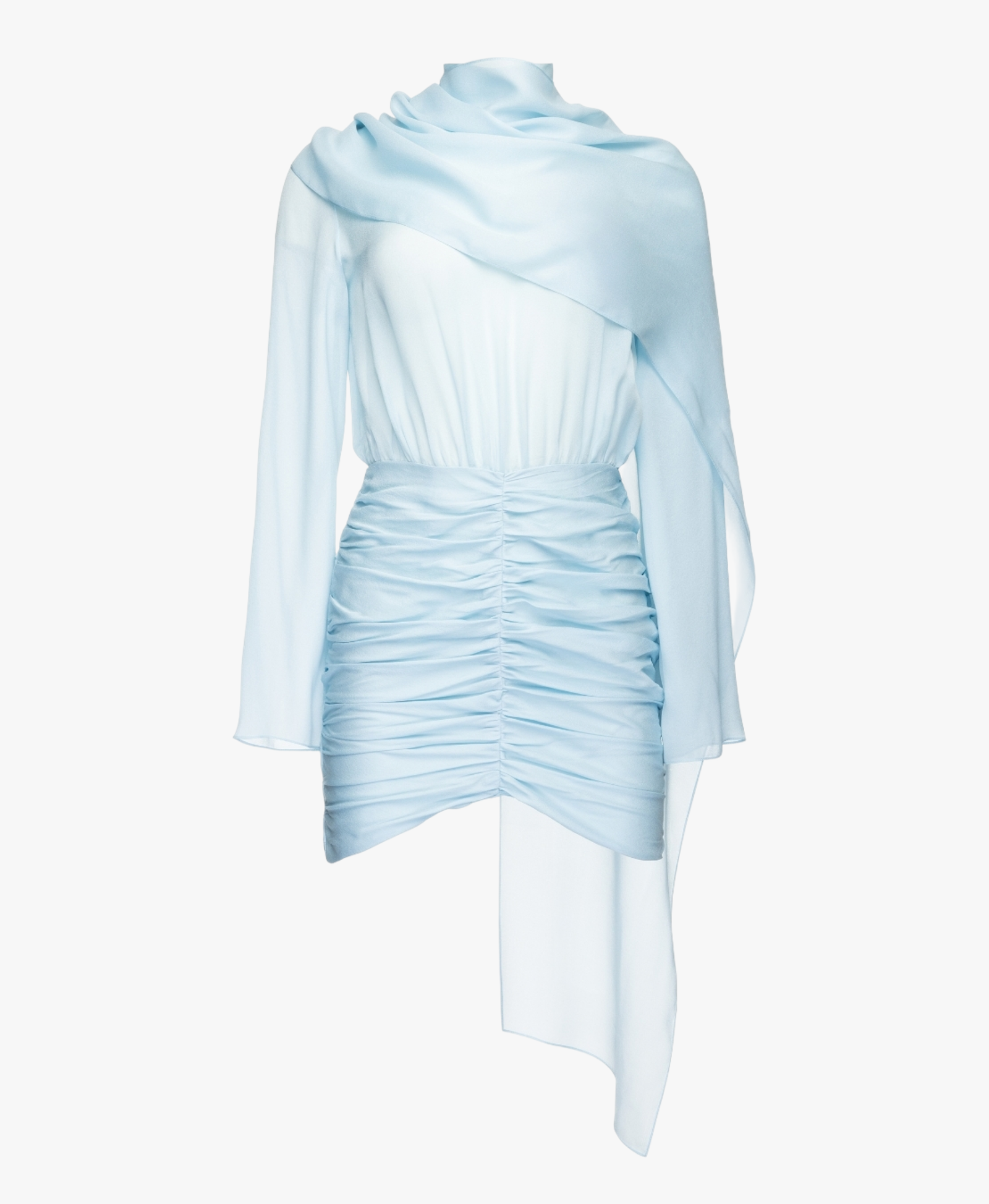 Draped Silk Mini Dress made by Maria Kokhia