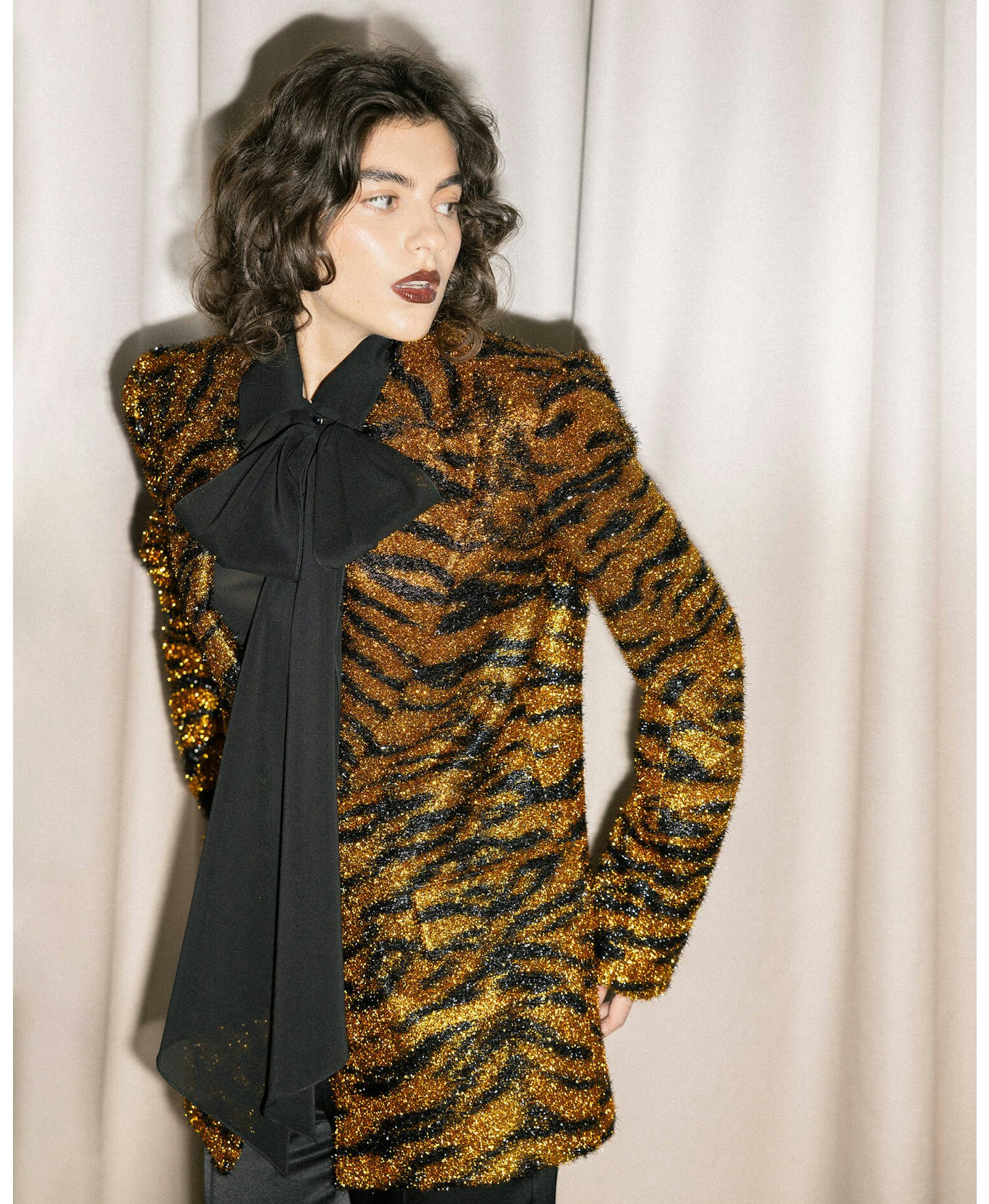 Neck Tie Button Down Shirt made by Maria Kokhia