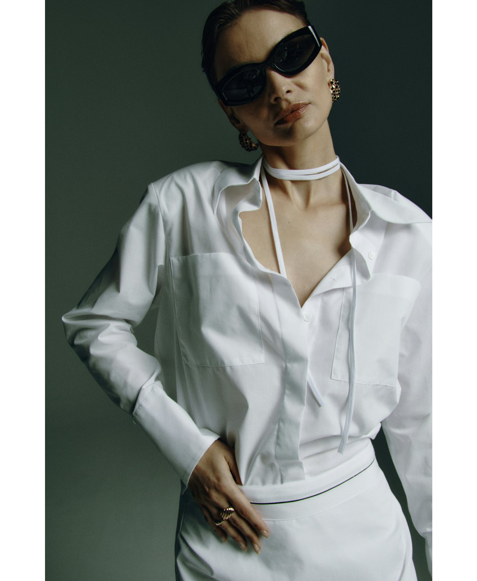 Salt-Kissed white chocker made by Wiktoria Frankowska