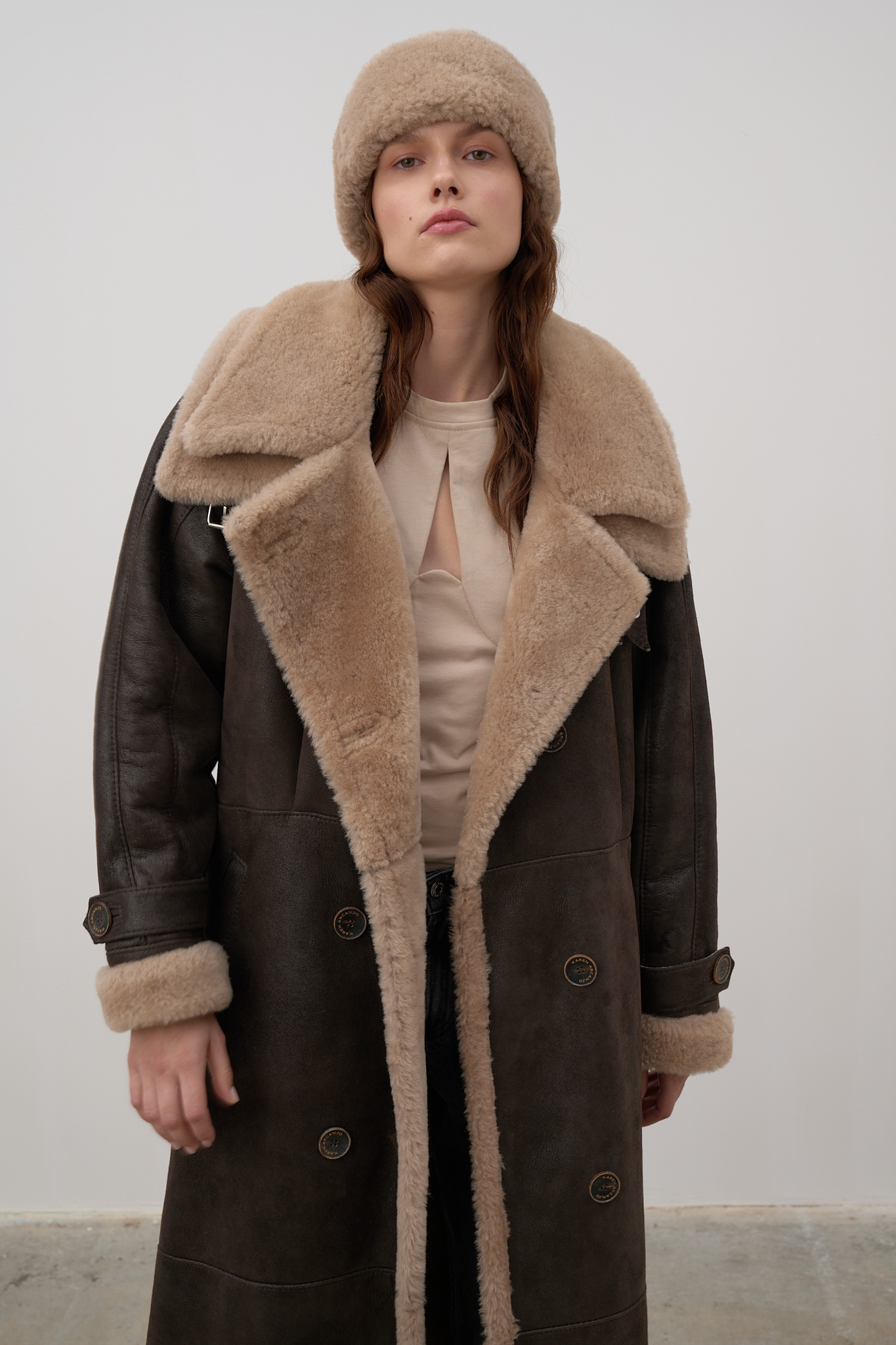 【LOULOUSEOUL】Brown Carrie Fur Jacket (Brown) 루루서울(LOULOUSEOUL) Brown Carrie Fur Jacket (Brown
