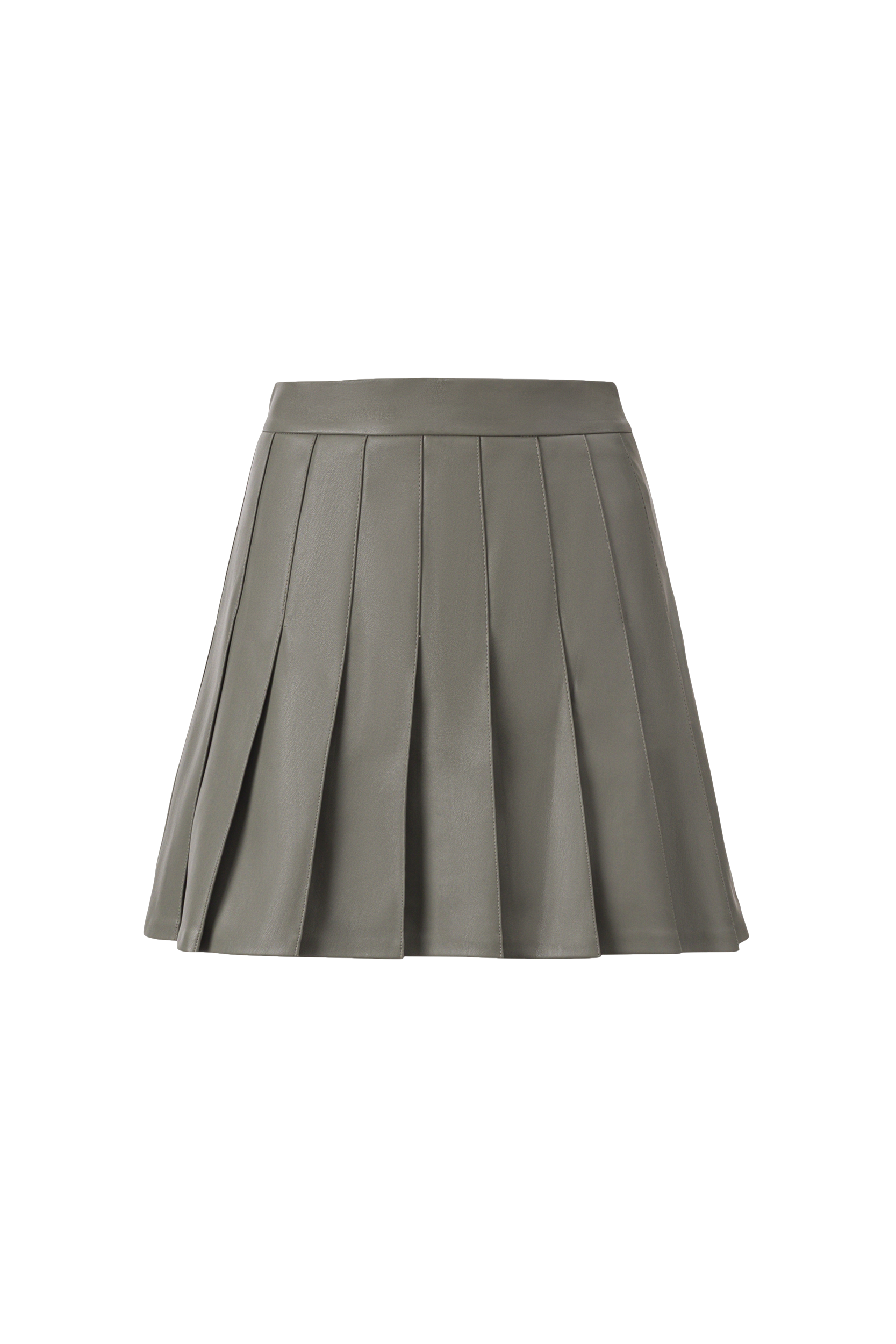 Lita Couture Pleated Skirt In Olive Green
