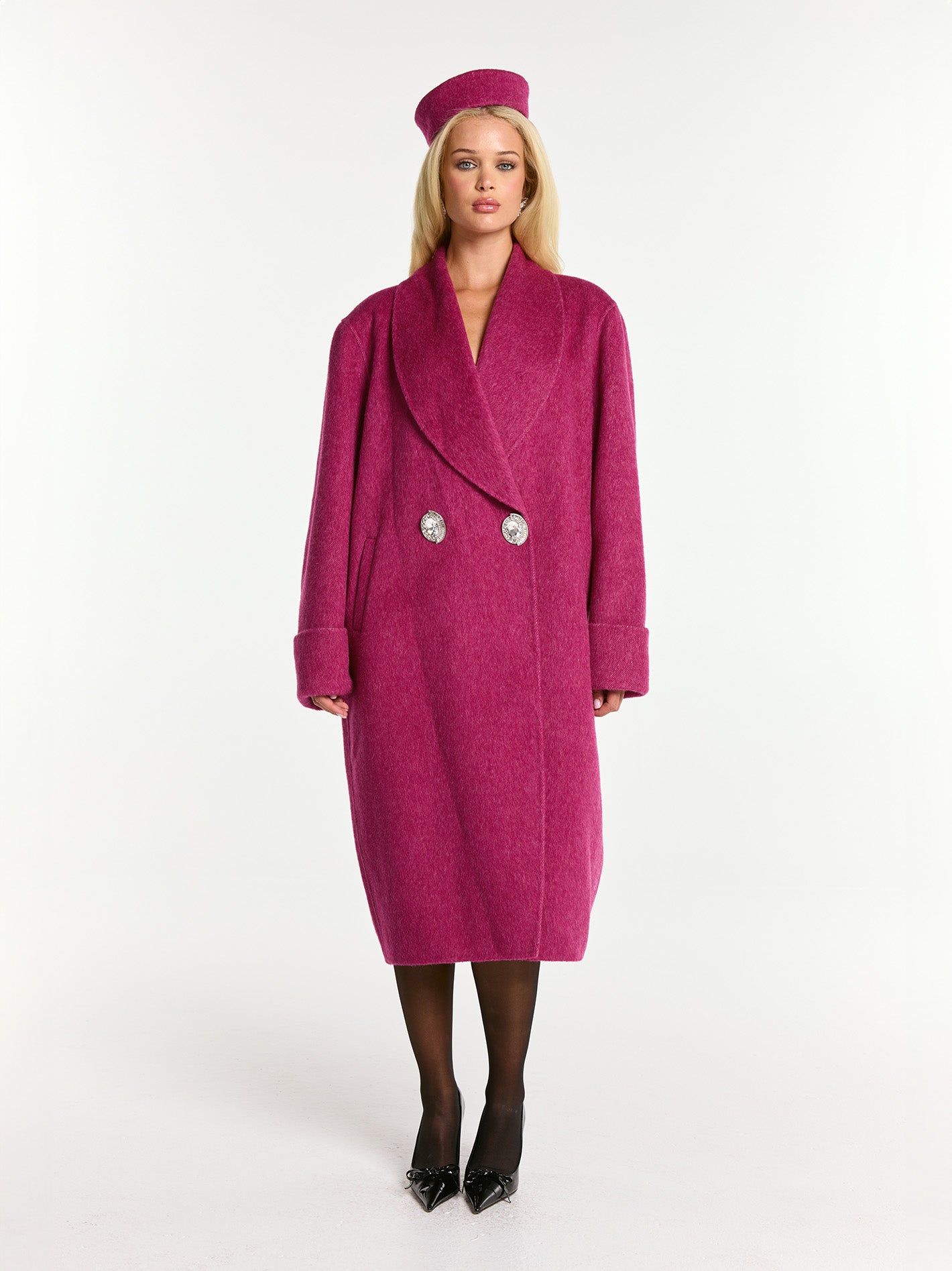 Shop Nana Jacqueline Audrina Coat (rose Red) In Pink