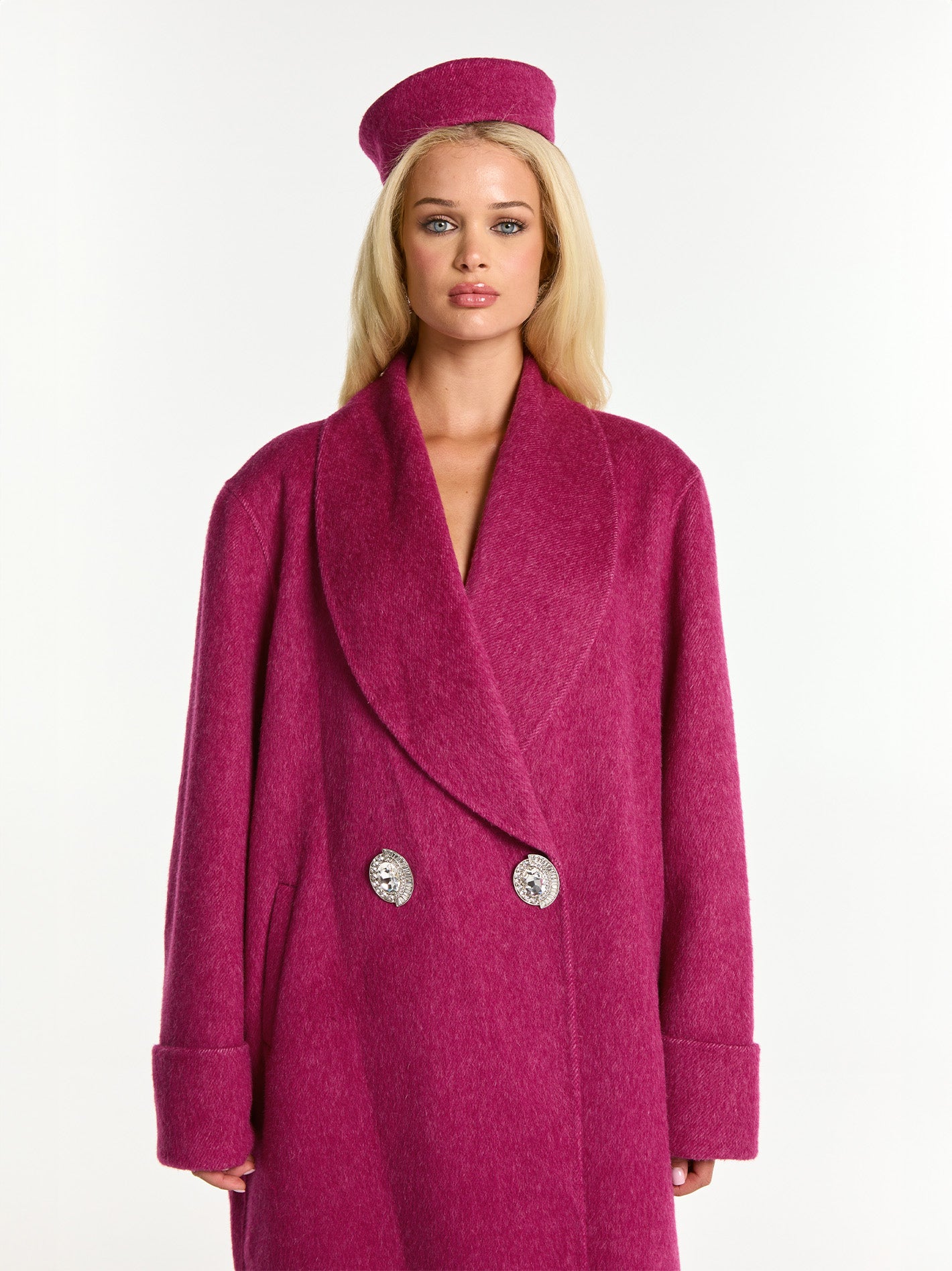 Shop Nana Jacqueline Audrina Coat (rose Red) In Pink