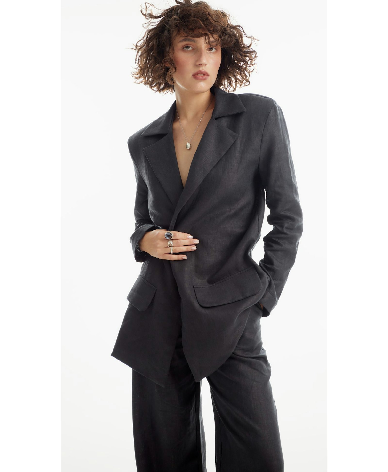 Single-breasted oversized Blazer made by Tamar Keburia