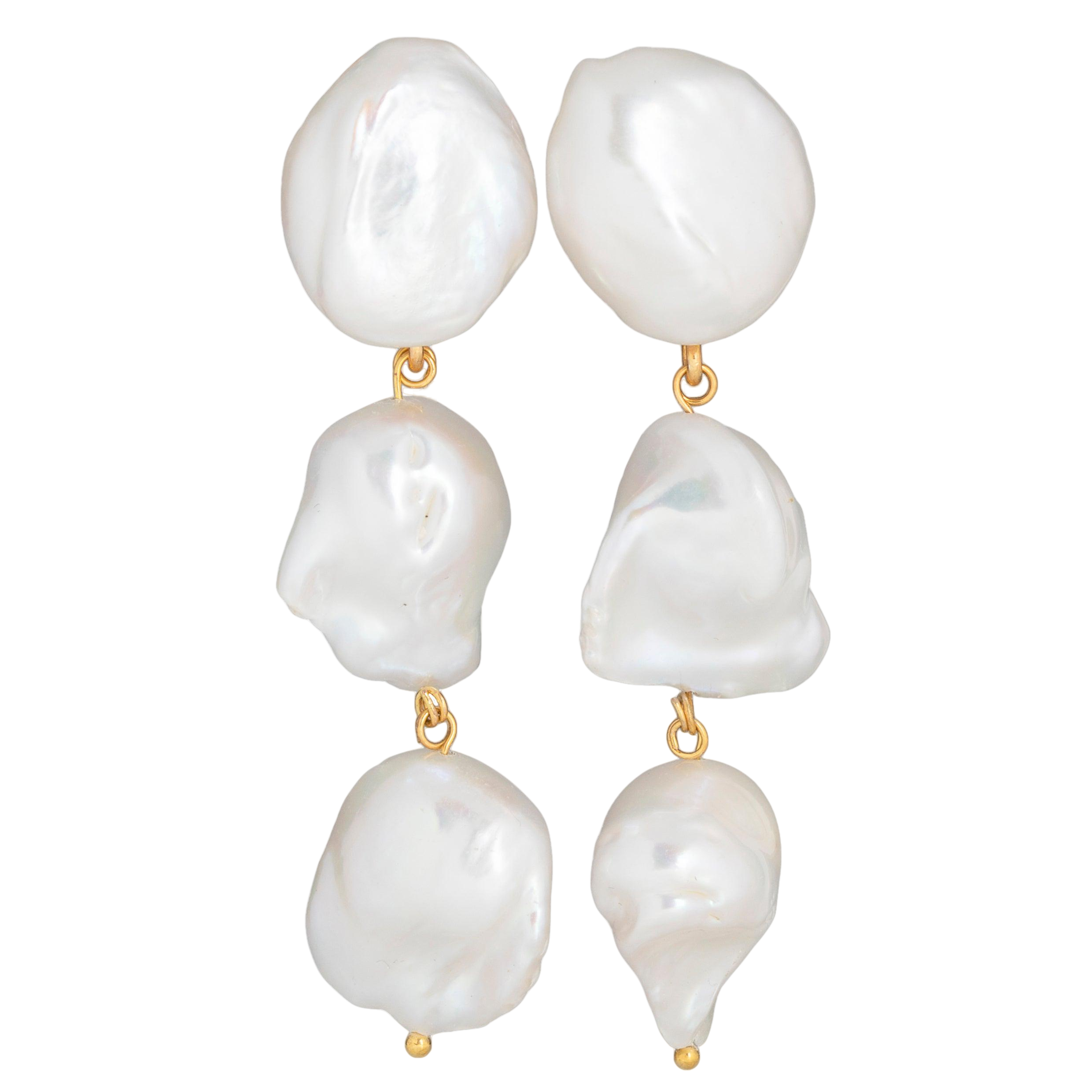 Christie Nicolaides Chrisanthi Earrings Gold In White