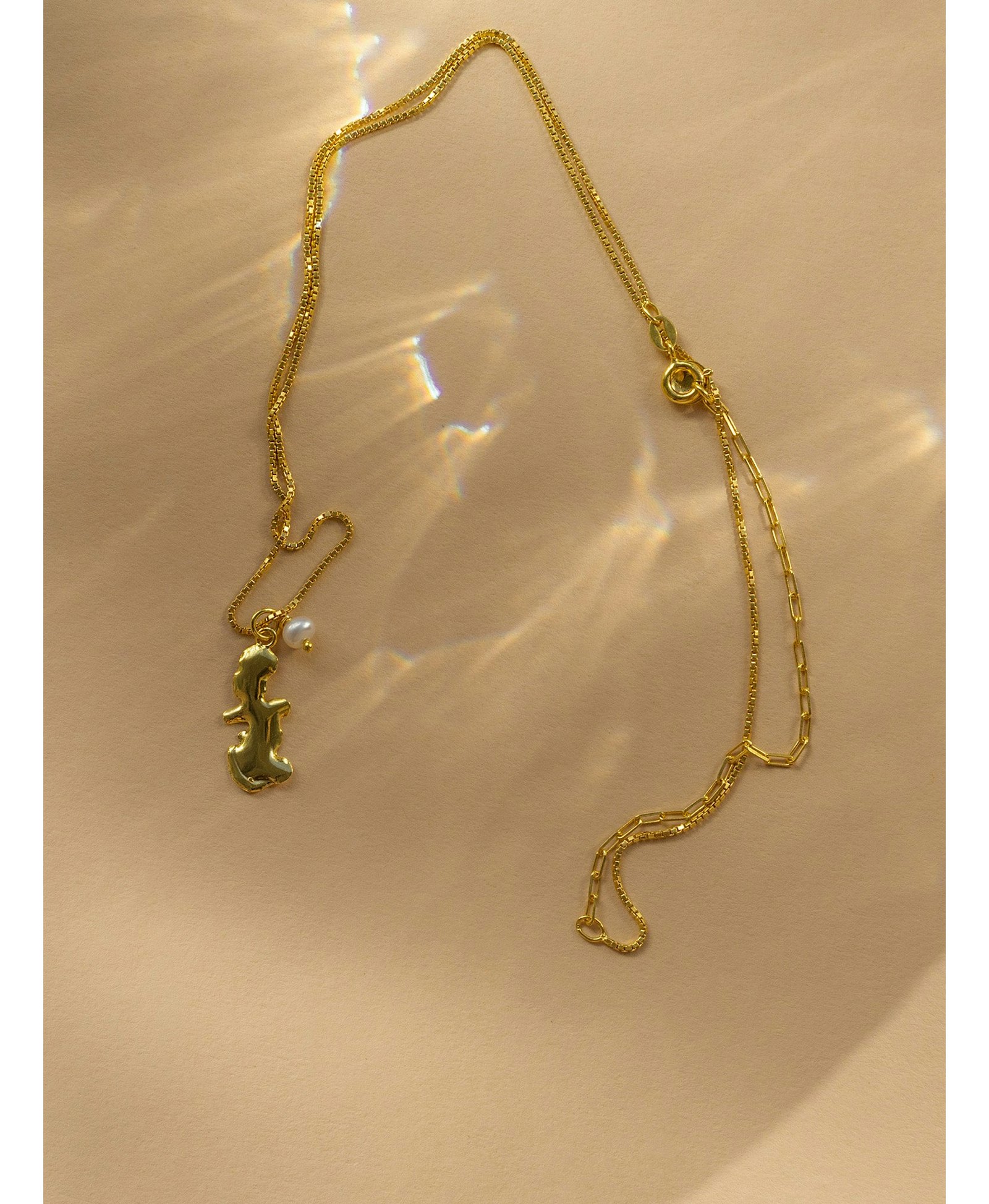 Euphoria Shaman Small Necklace Gold in Gold made by Eva Remenyi