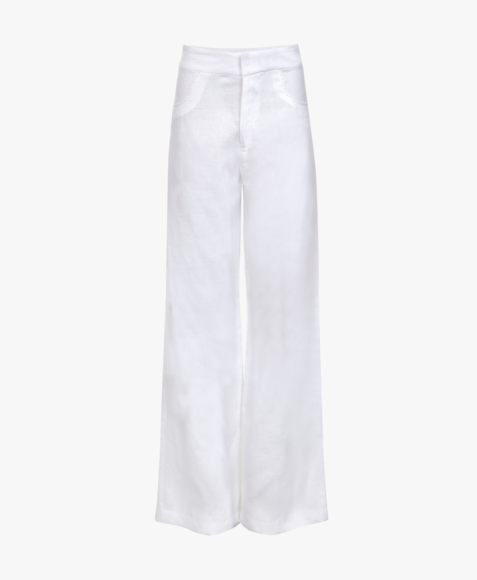 Paseo 100% Linen Pants - White made by Francesca Miranda