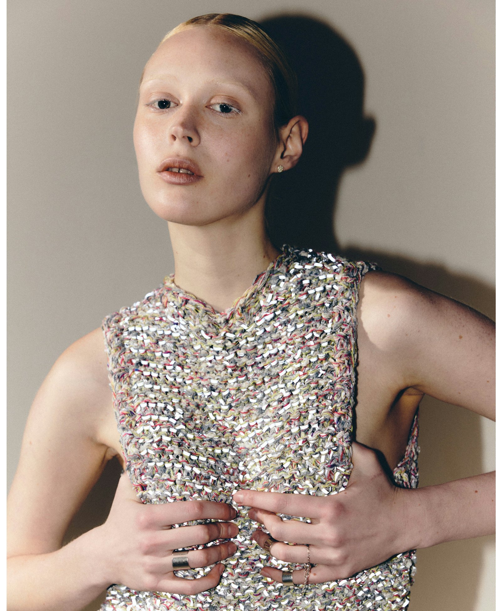 Reflective couture top made by KNITEL