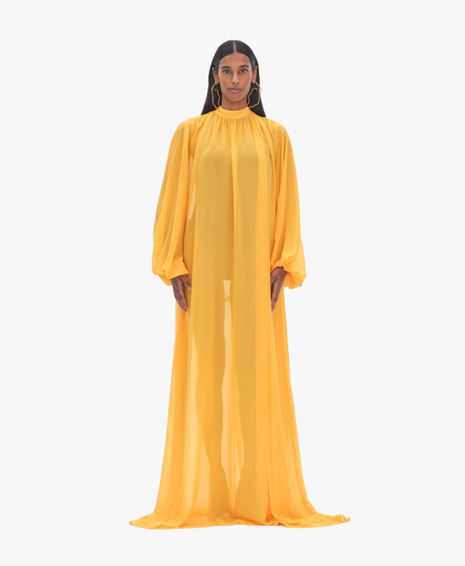 SADE COVER-UP MARIGOLD DRESS made by Andrea Iyamah