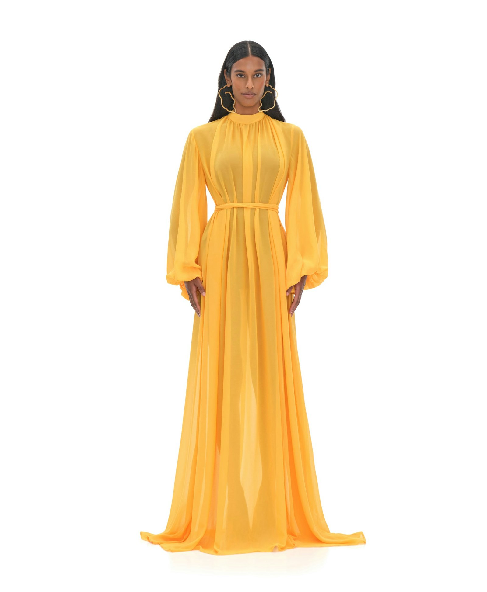 SADE COVER-UP MARIGOLD DRESS made by Andrea Iyamah