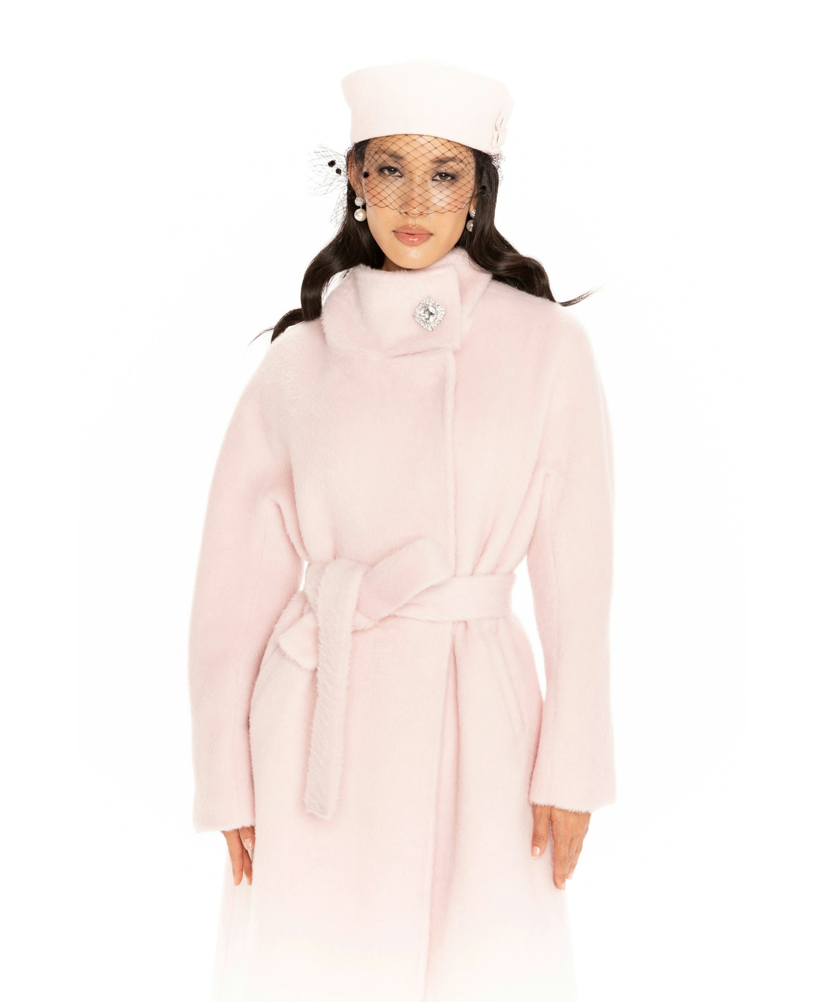 Audrey Long Coat (Pink) made by Nana Jacqueline
