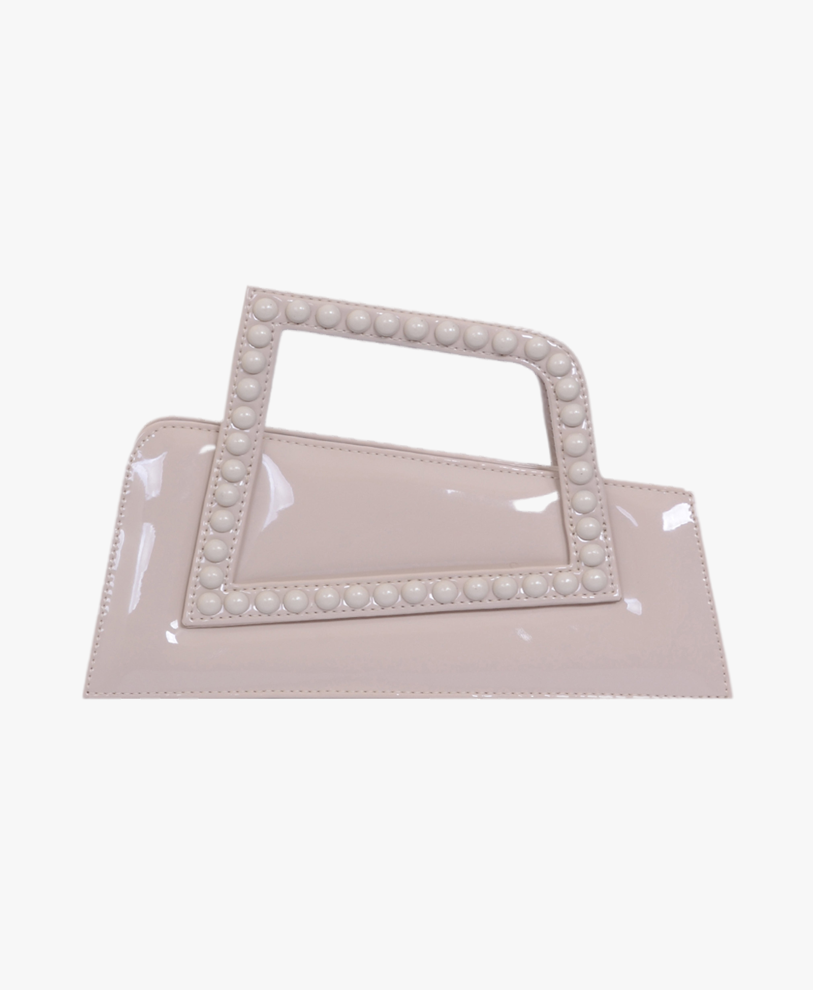 Jalila - Patent Beige - Top Handle Bag made by ALIEL