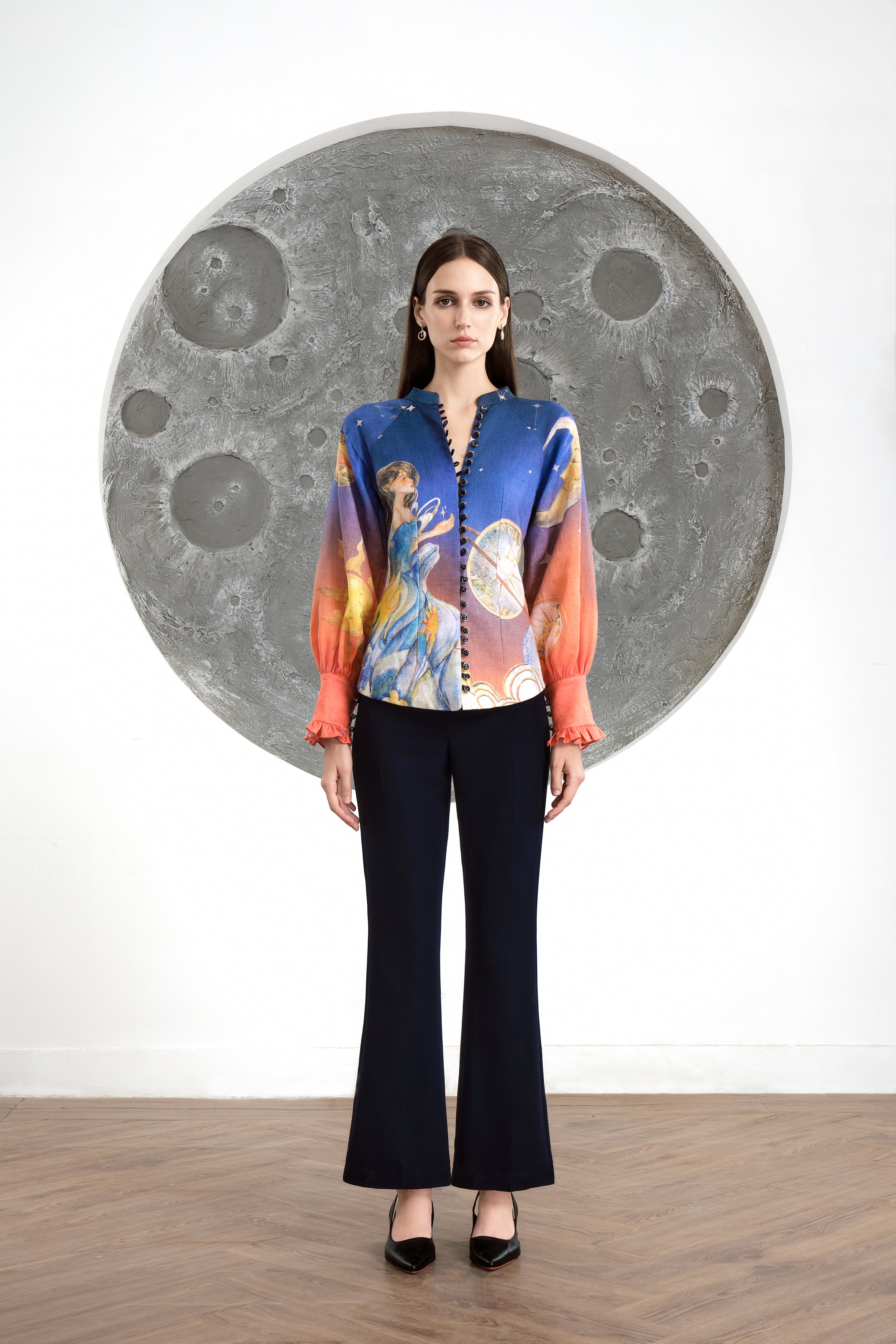 Shop Justin Tong Starlit Mother Blouse