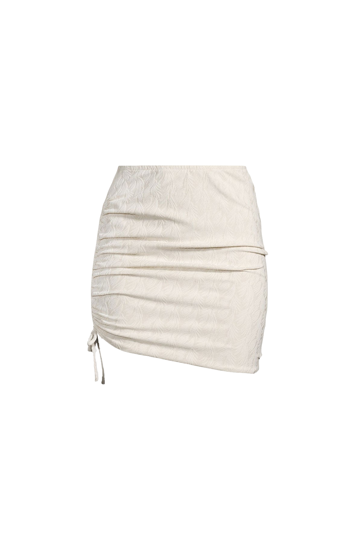 Sara Cristina Shell Skirt In Ivory Palms In White