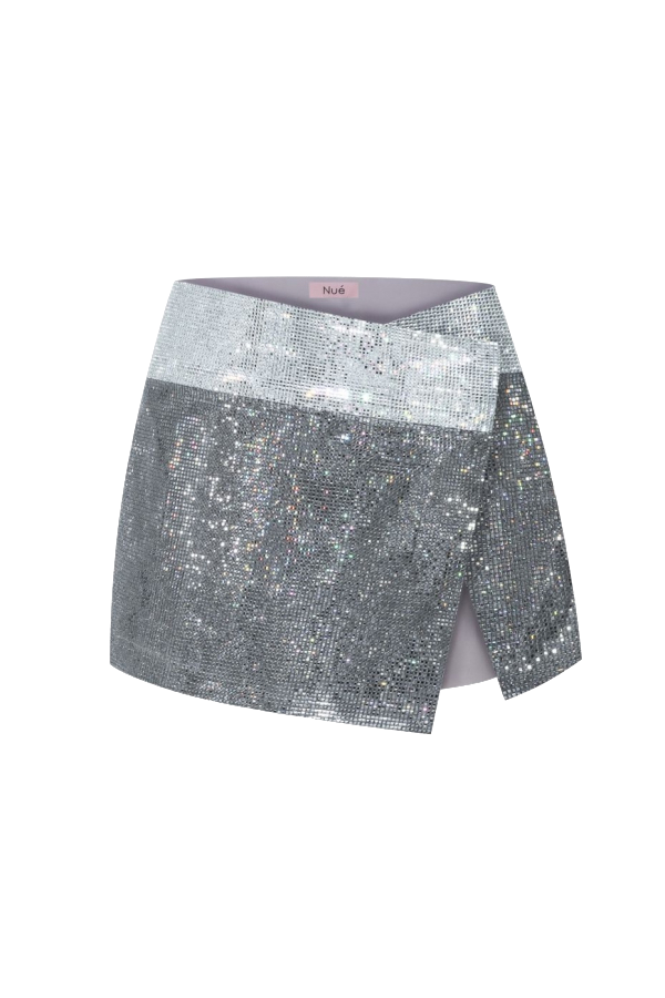 Nué Mirror Skirt In Silver