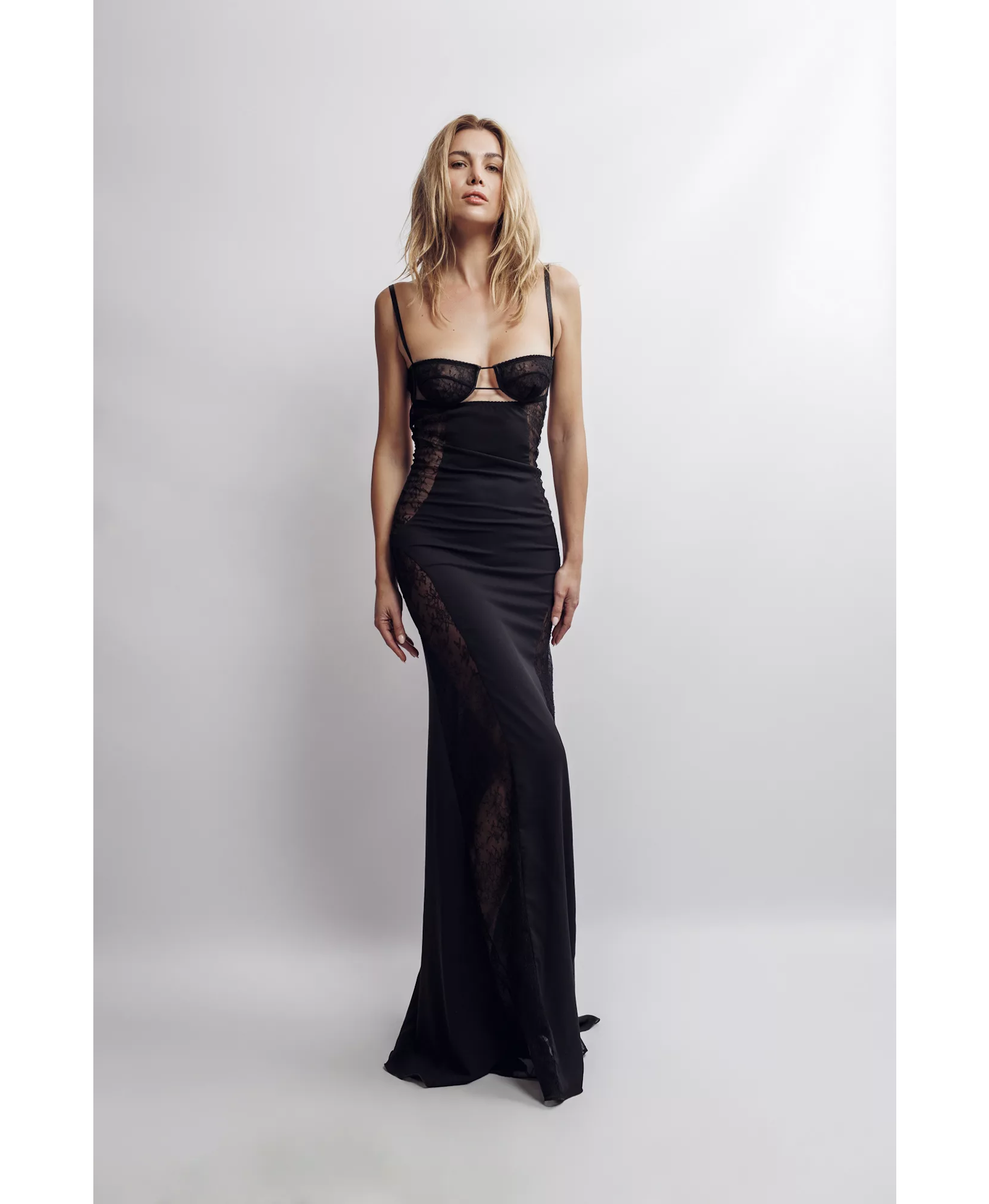 Naiad Chantilly Lace Gown made by Aureliana