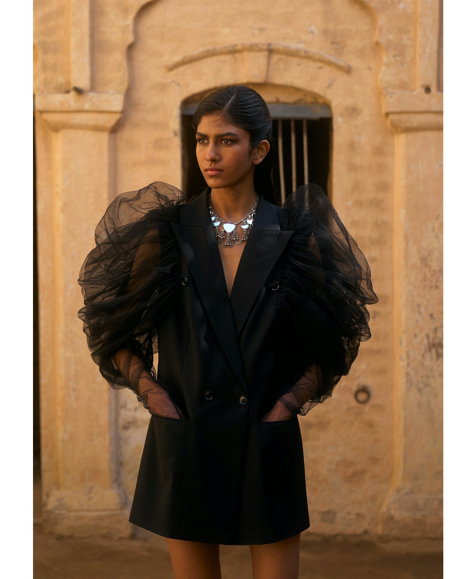 Cashmere Wool Blend Blazer made by Szabo Sihag