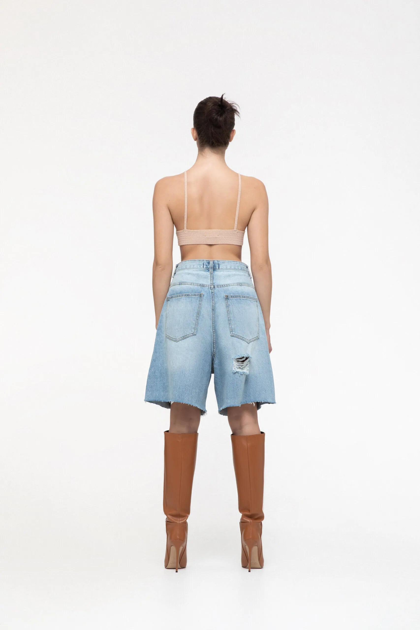 Shop Afterhours Bermuda Denim Shorts In Blue