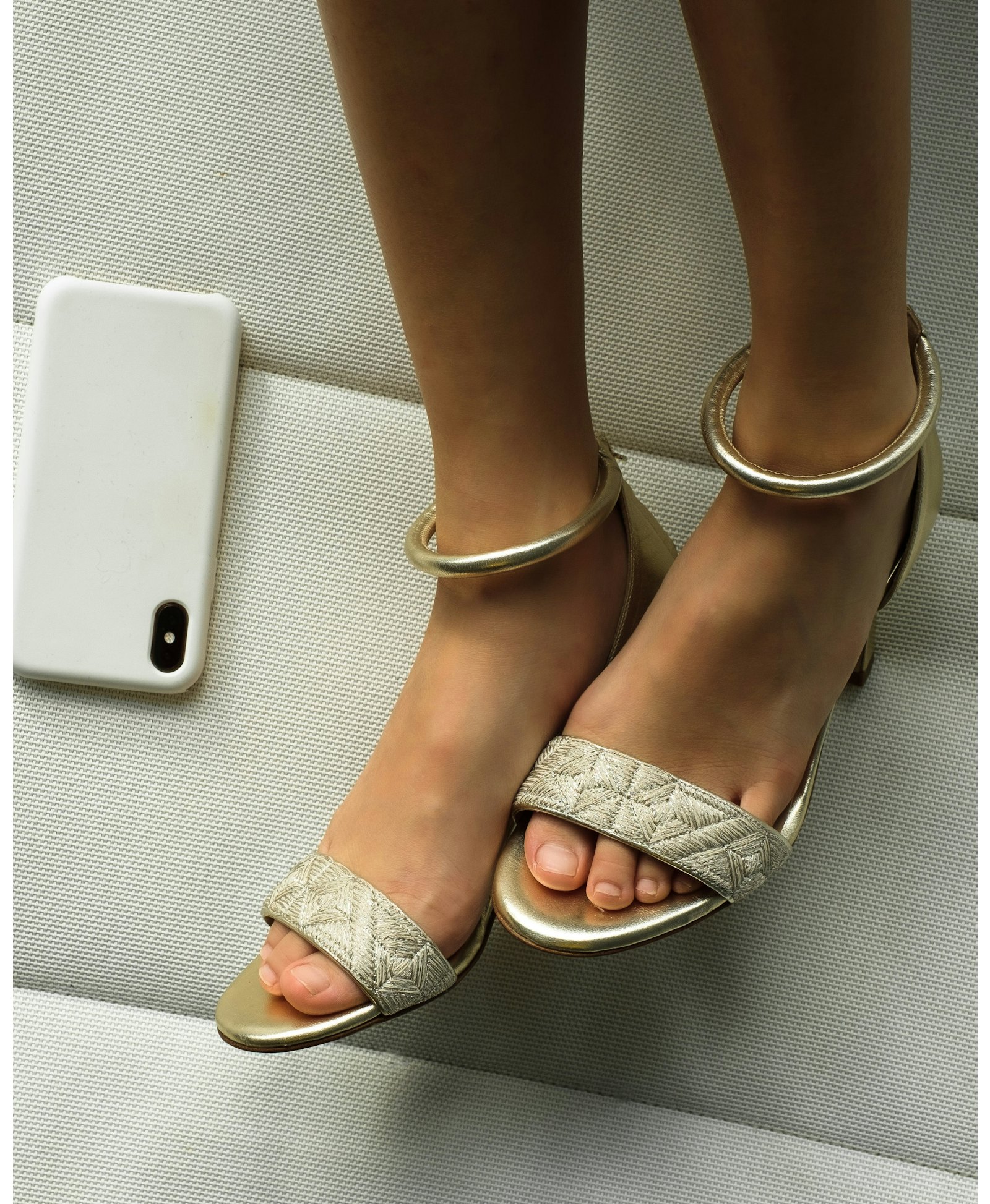 Fibre Sandal 85 Silver Metallic in Silver made by ATANA