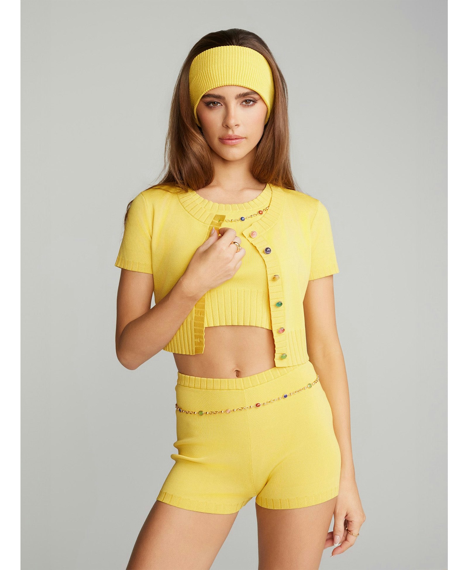 Kennedy Knit Shorts (Yellow) made by Nana Jacqueline