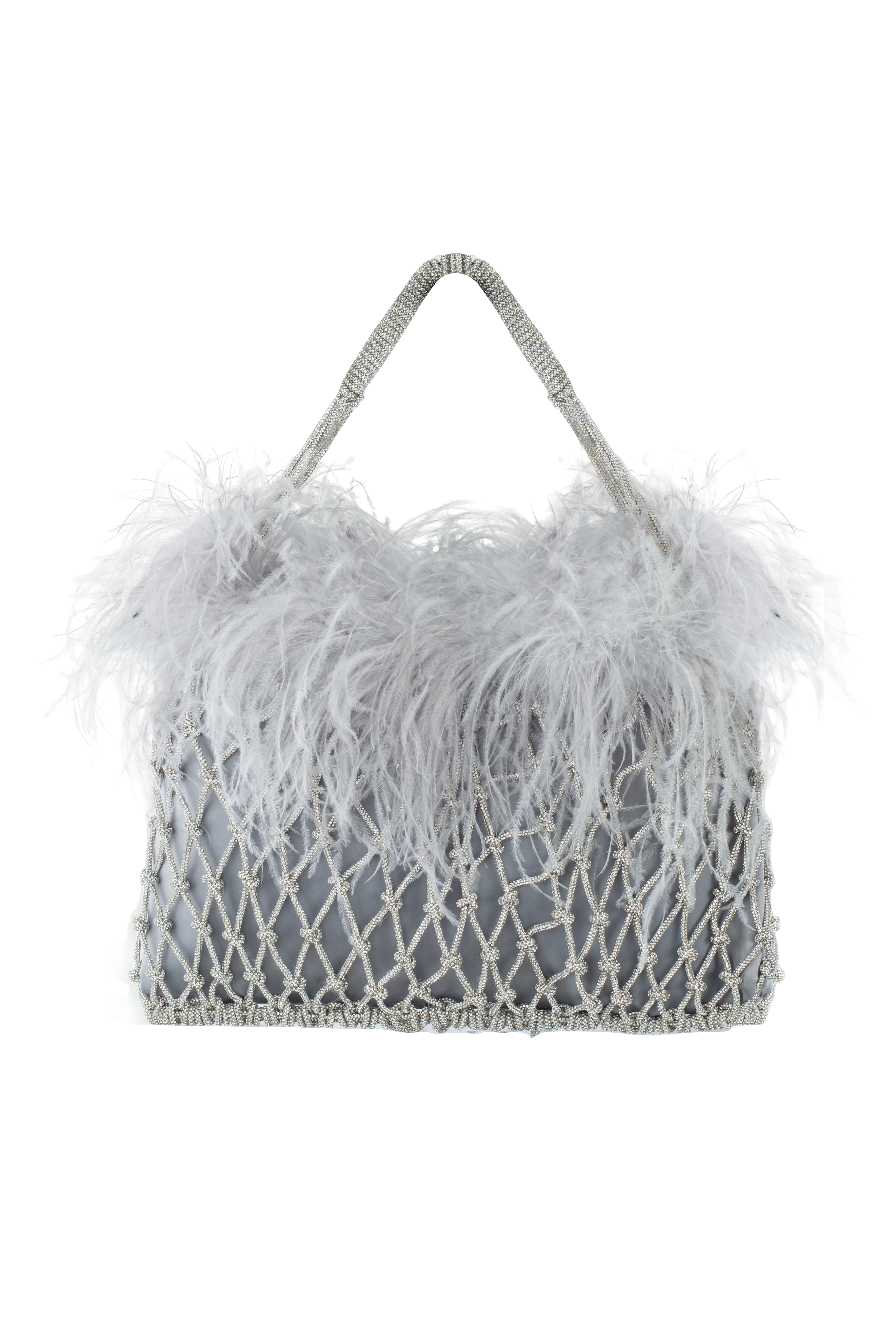 Shop Santa Brands Feathers Bag In Silver