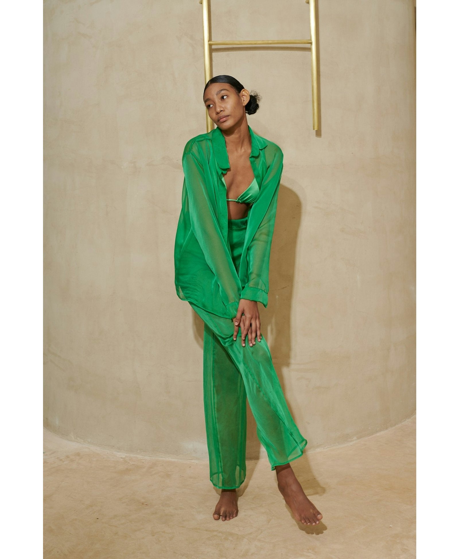 Gaia Shirt in Green made by BAOBAB
