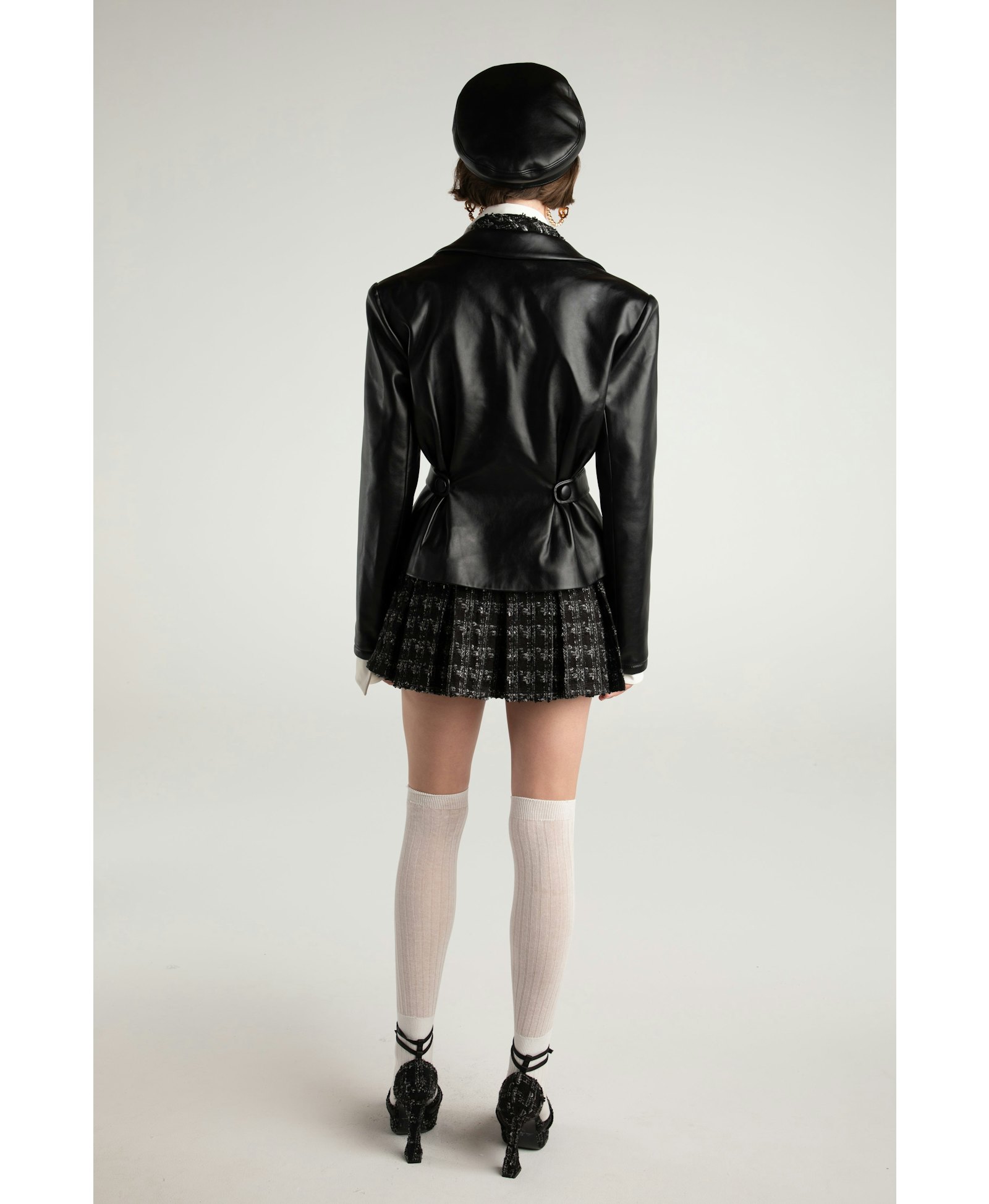 Lucy Leather Jacket in Black made by Nana Jacqueline