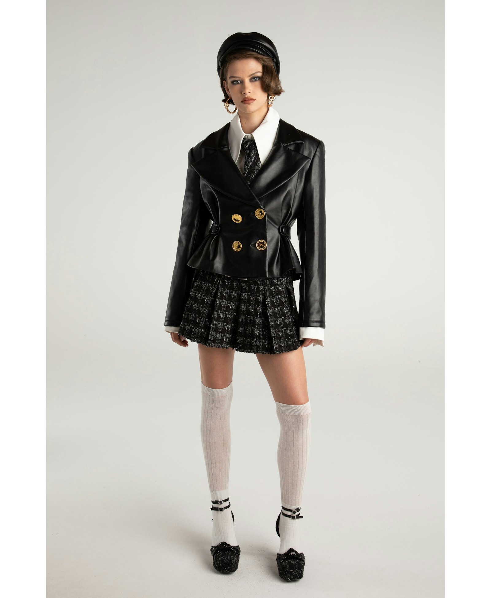 Lucy Leather Jacket in Black made by Nana Jacqueline