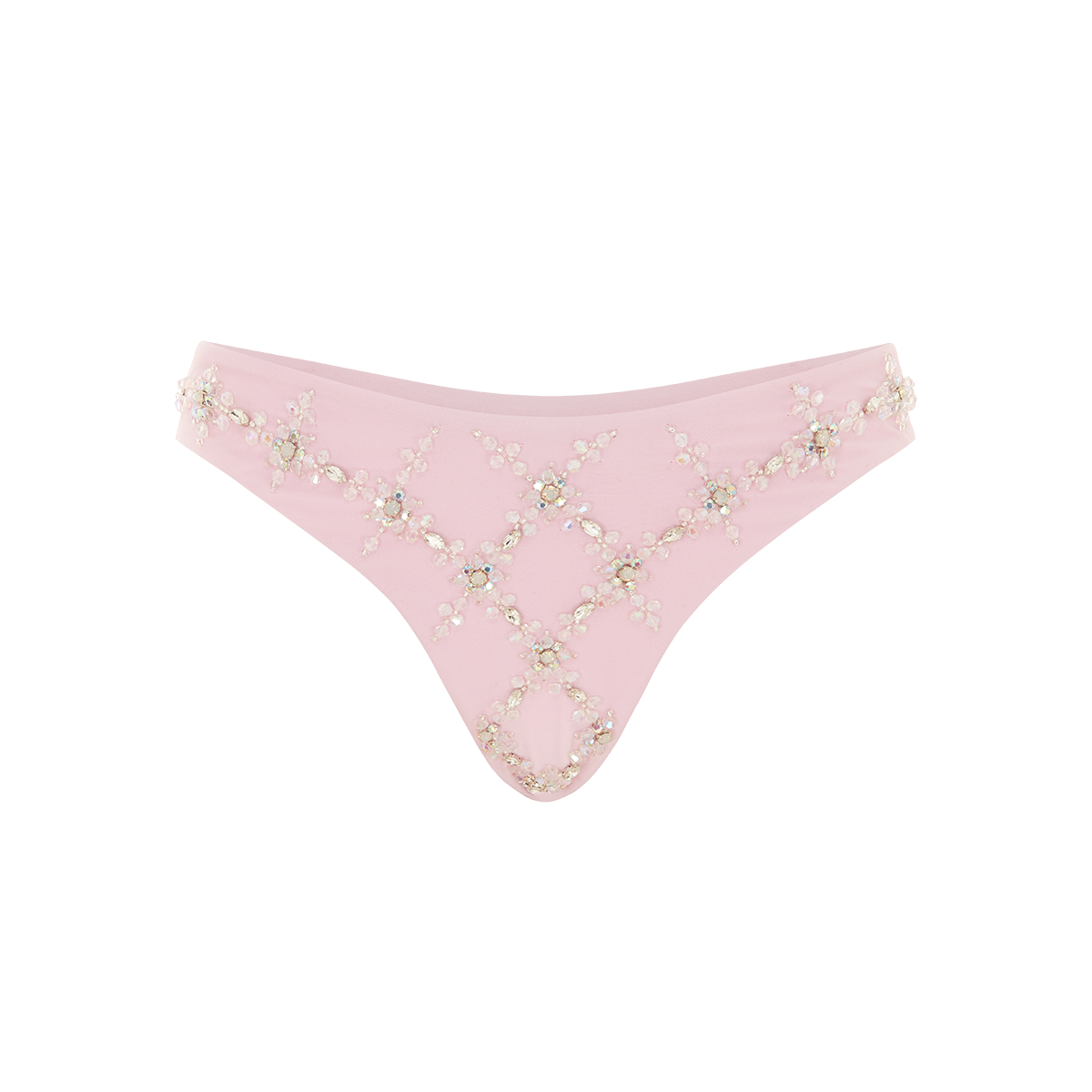 Oceanus Swimwear Rose Bikini Bottoms In Pink