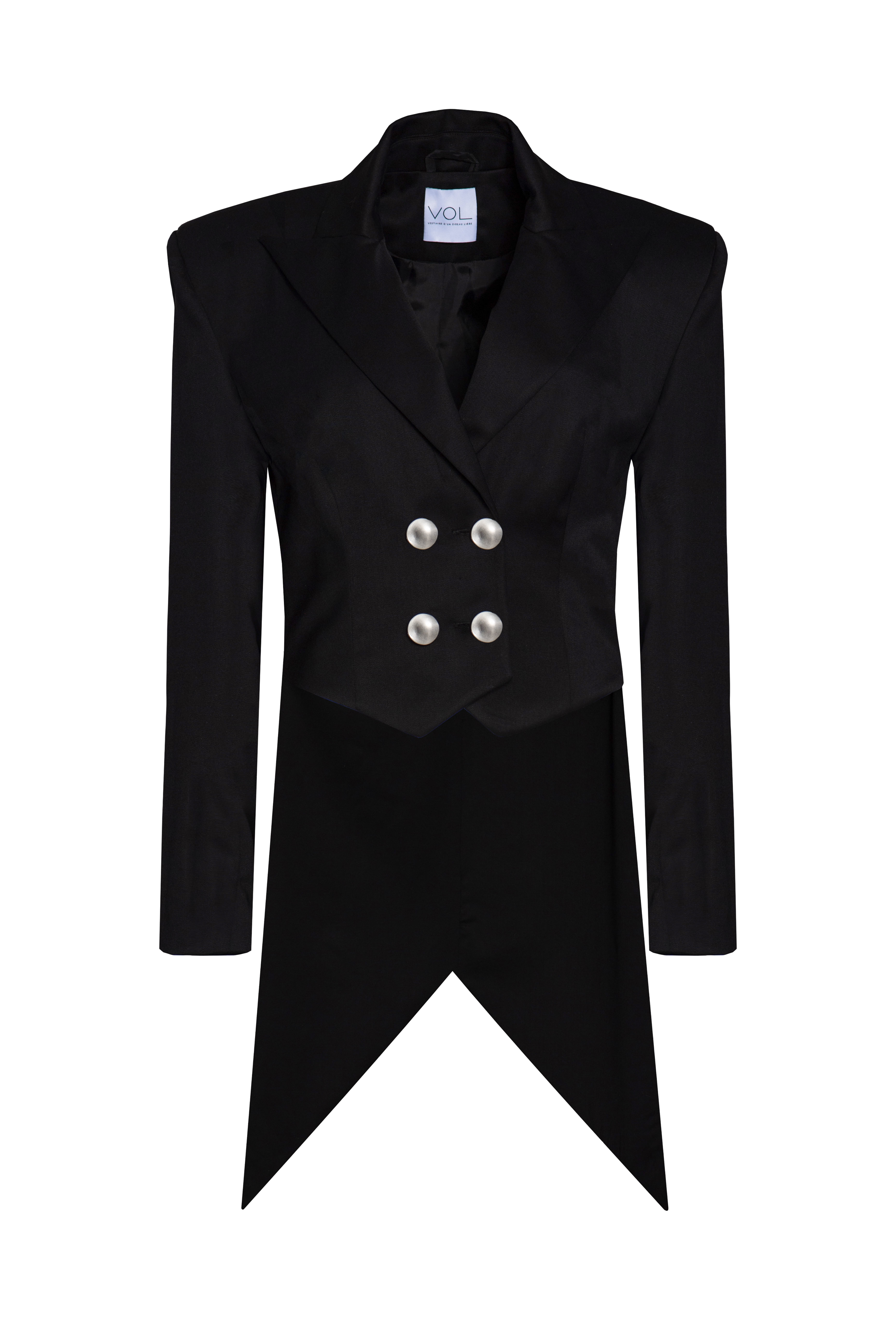 Shop Vestiaire D'un Oiseau Libre Tail Jacket In Black