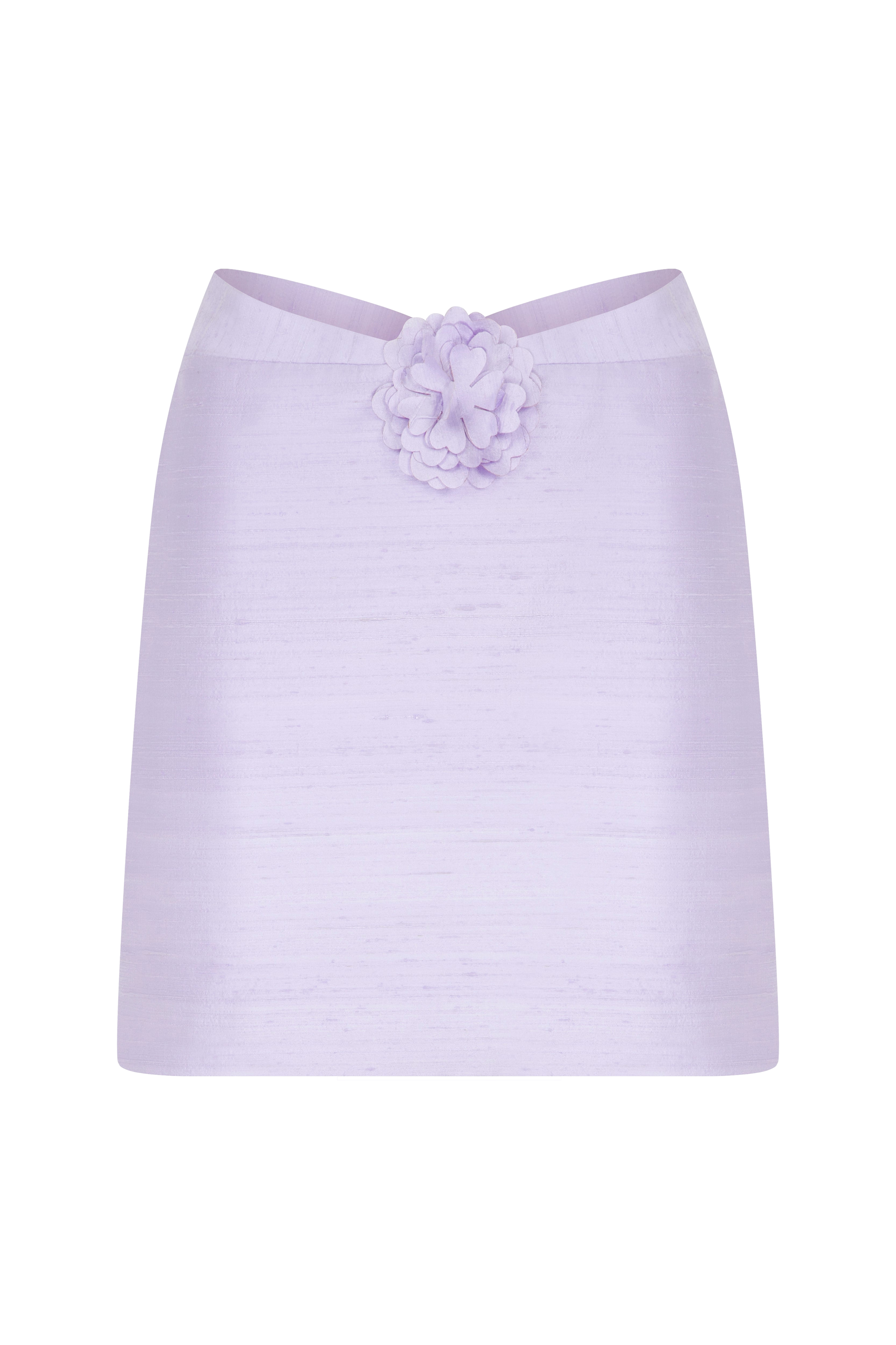 Shop Declara Dahlia Floral Skirt In Purple