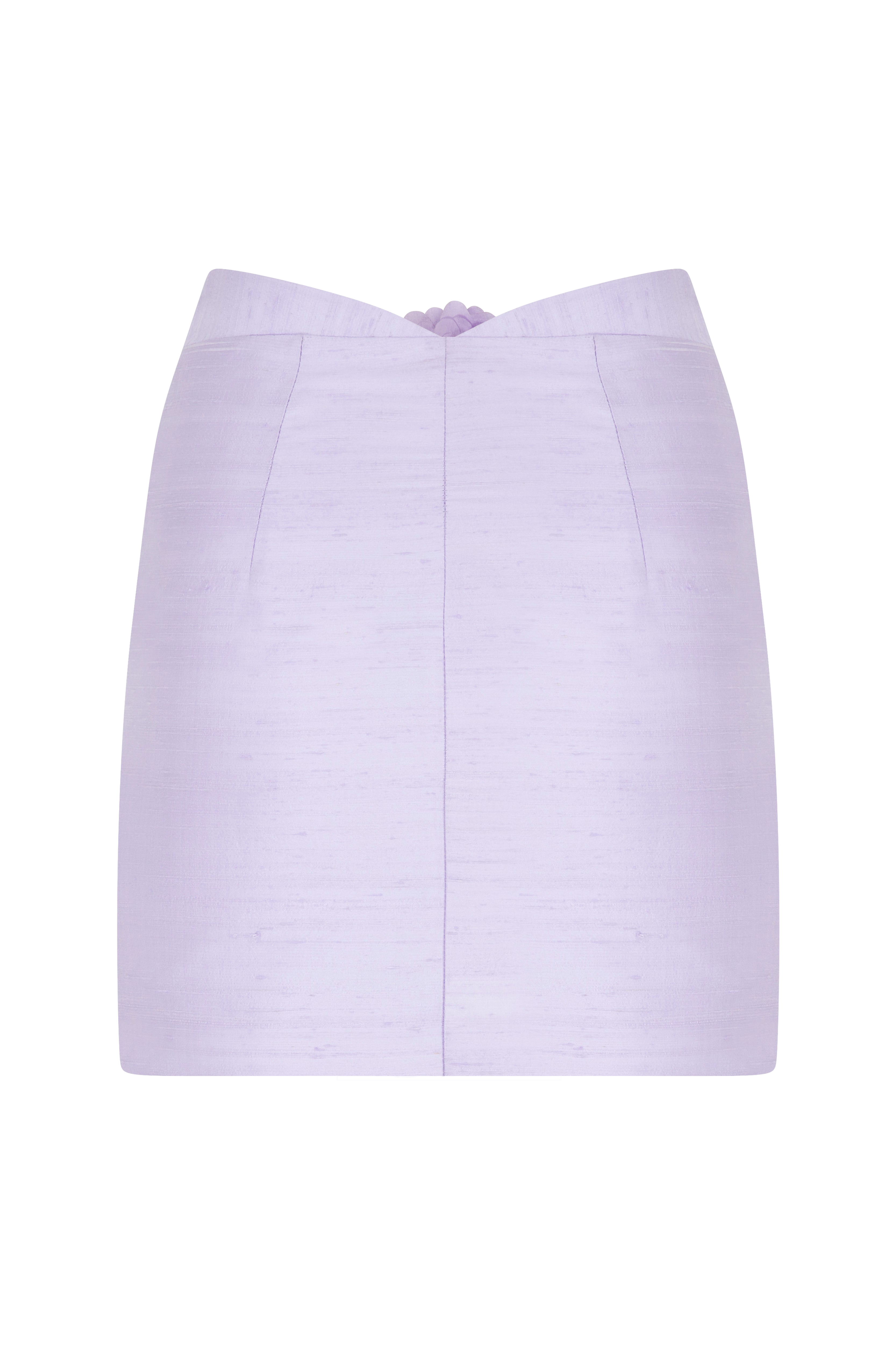 Shop Declara Dahlia Floral Skirt In Purple