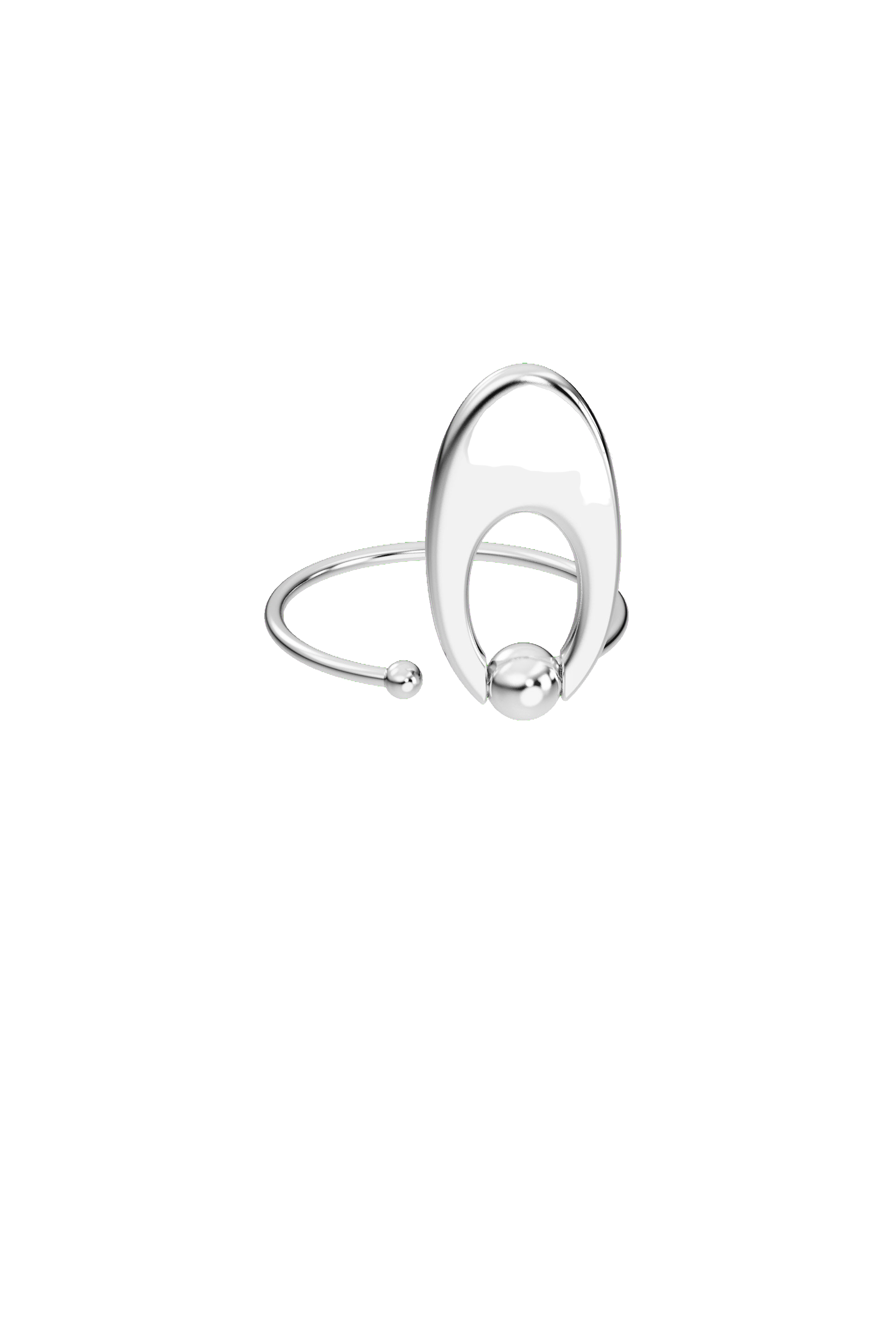 Shop Orxata Jewelry Nimbo Oval Transformer Ring In Silver
