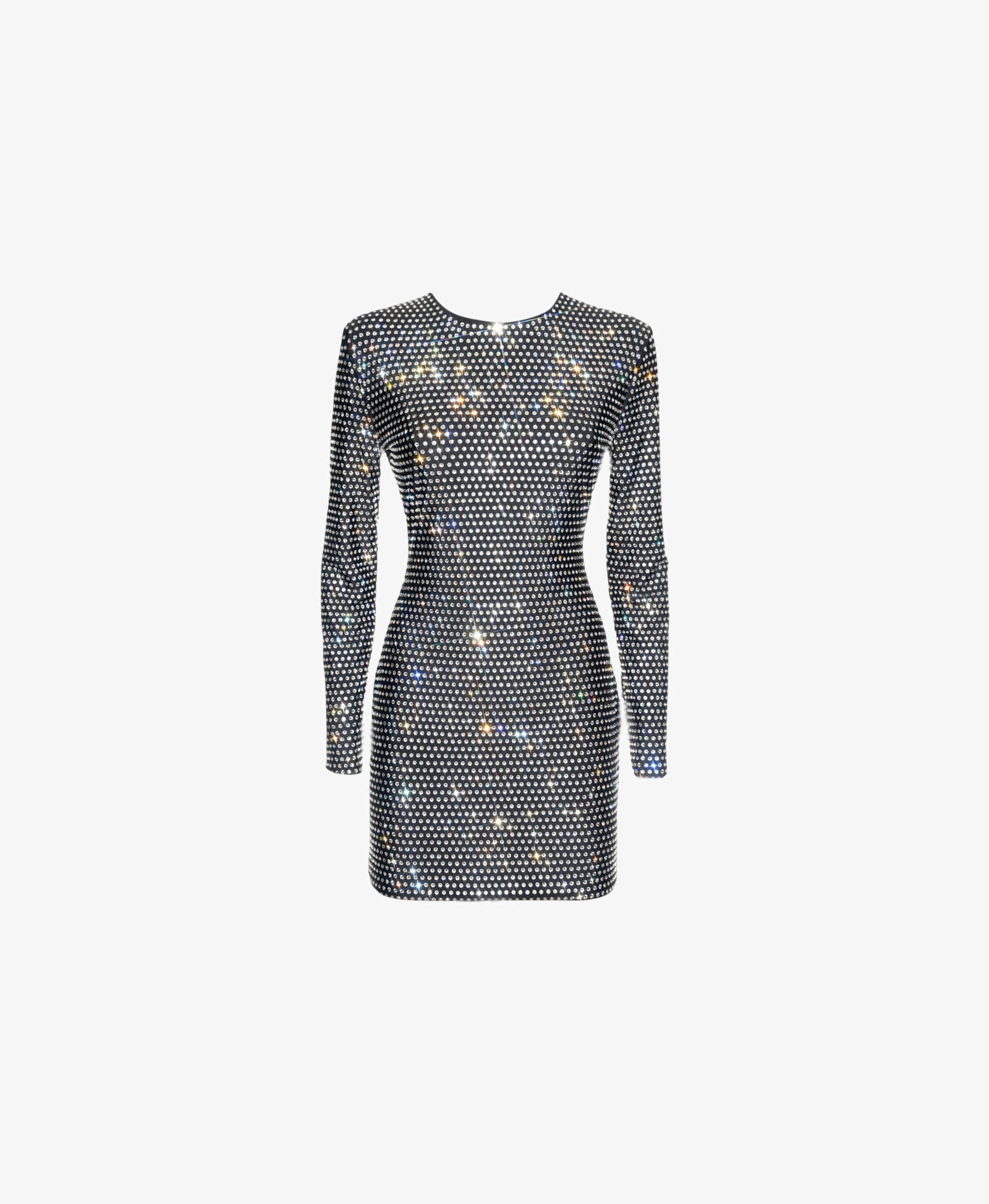 Black crystals mini dress made by Daniele Morena