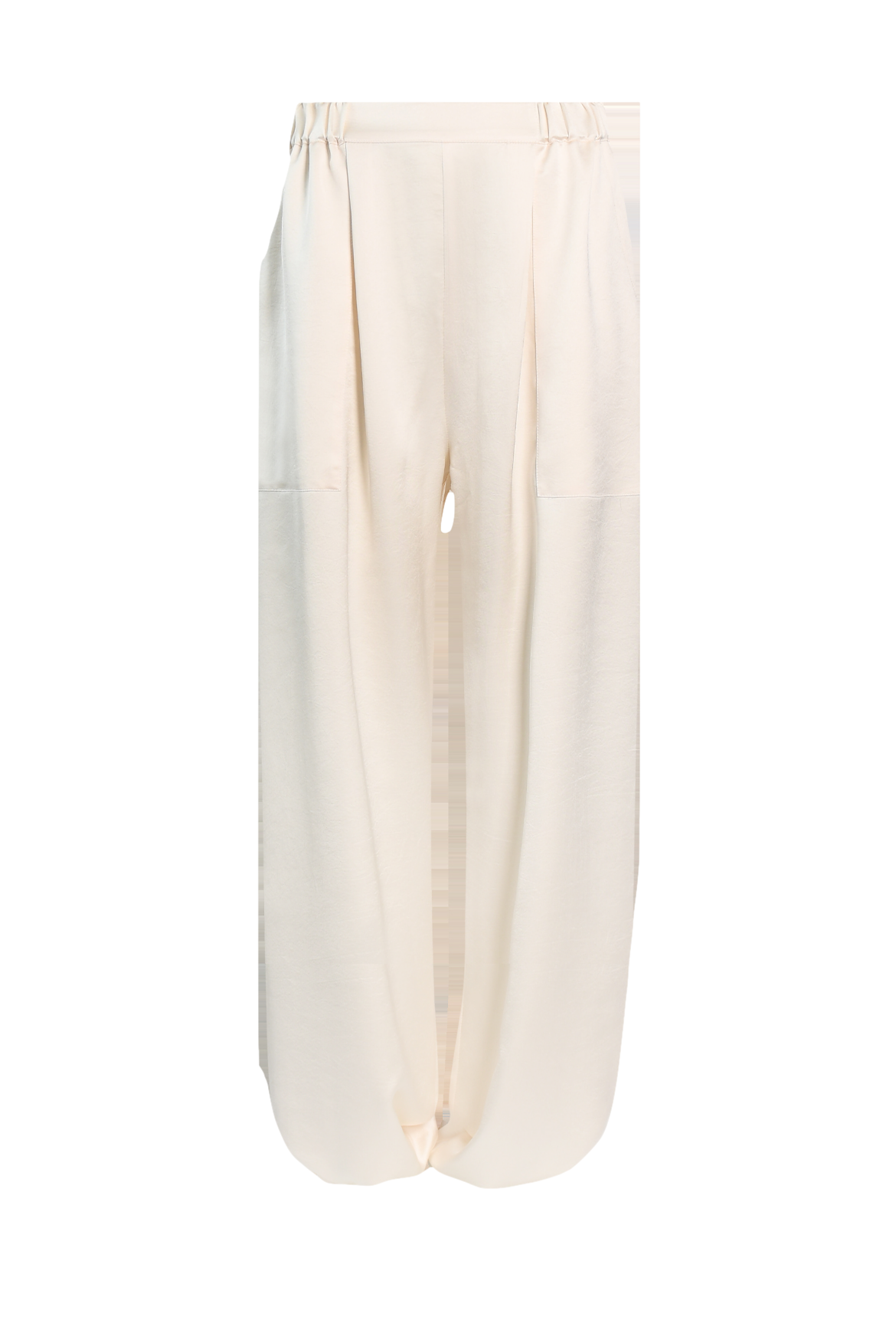 Hanne Bloch Ivory Satin Trousers In White
