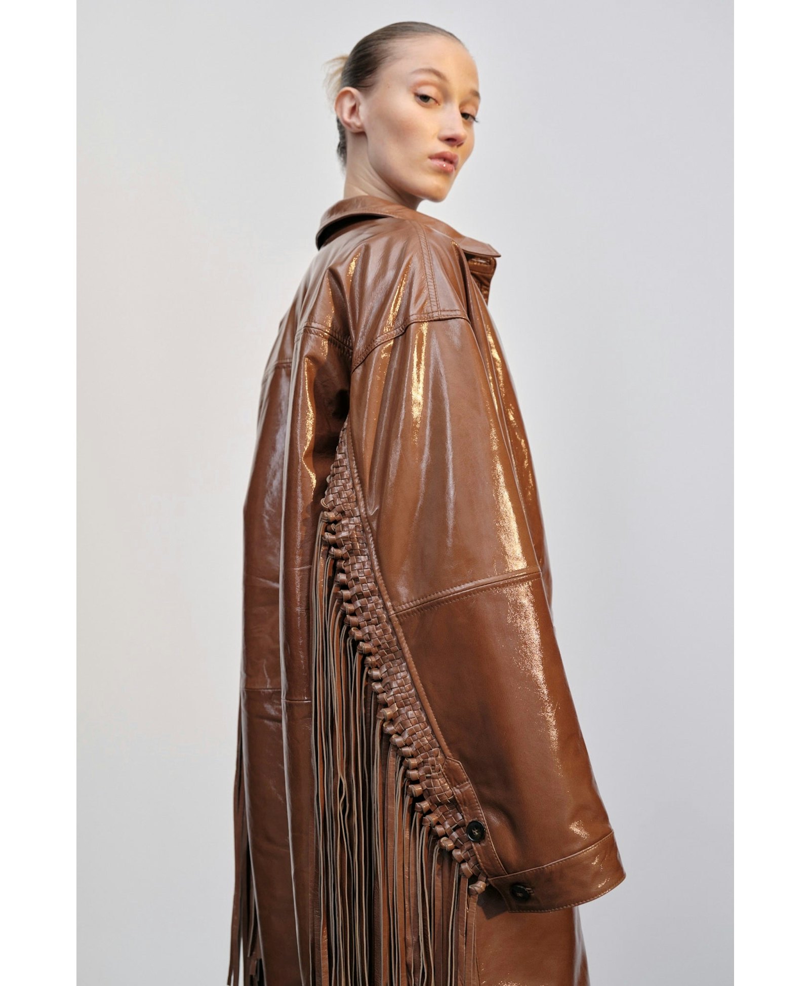 Ellen Leather Coat - Croissant made by HERSKIND